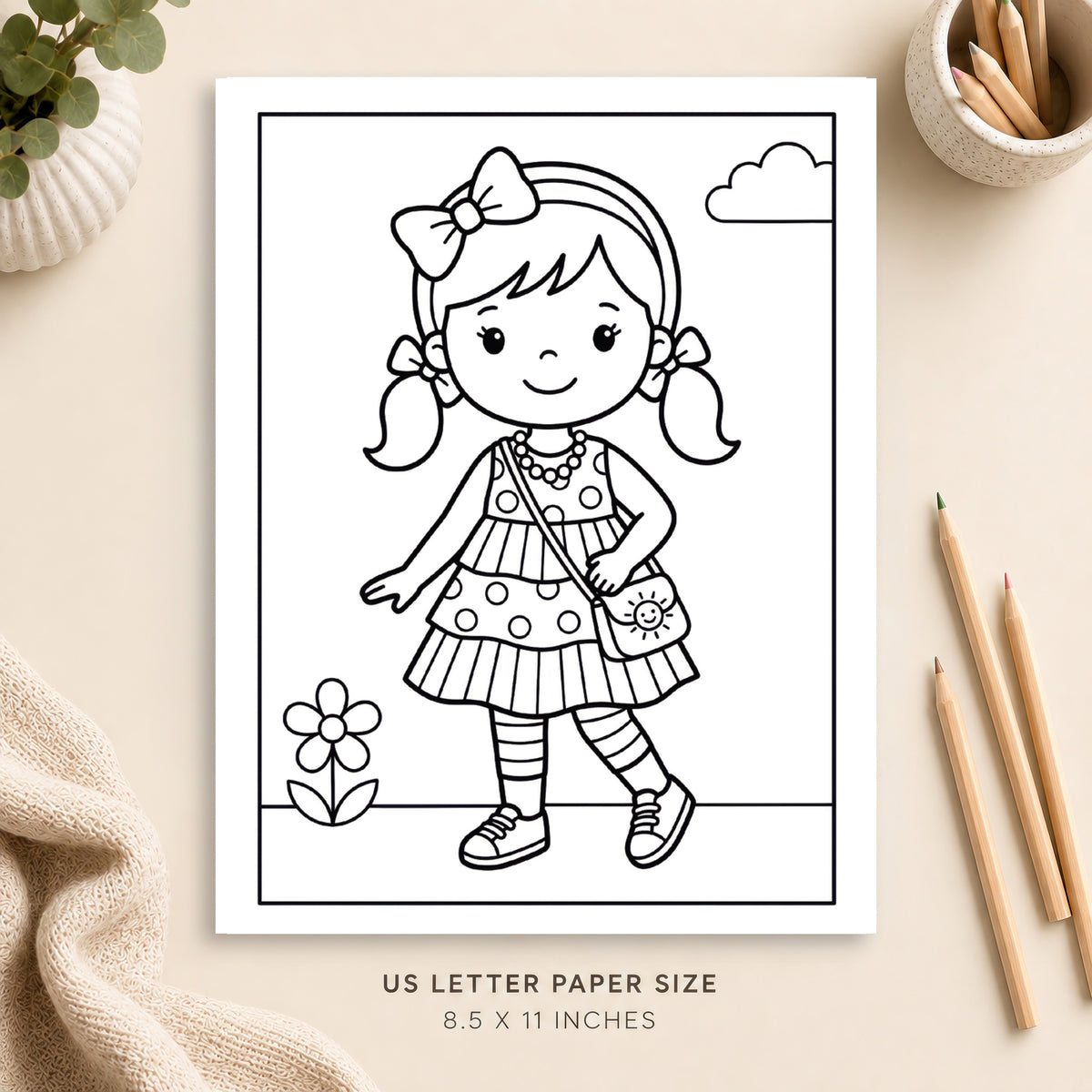 Cute Fashion Coloring Page 2
