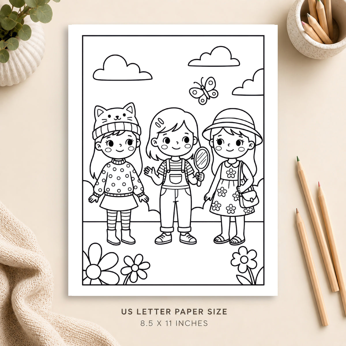 Cute Fashion Coloring Page 3