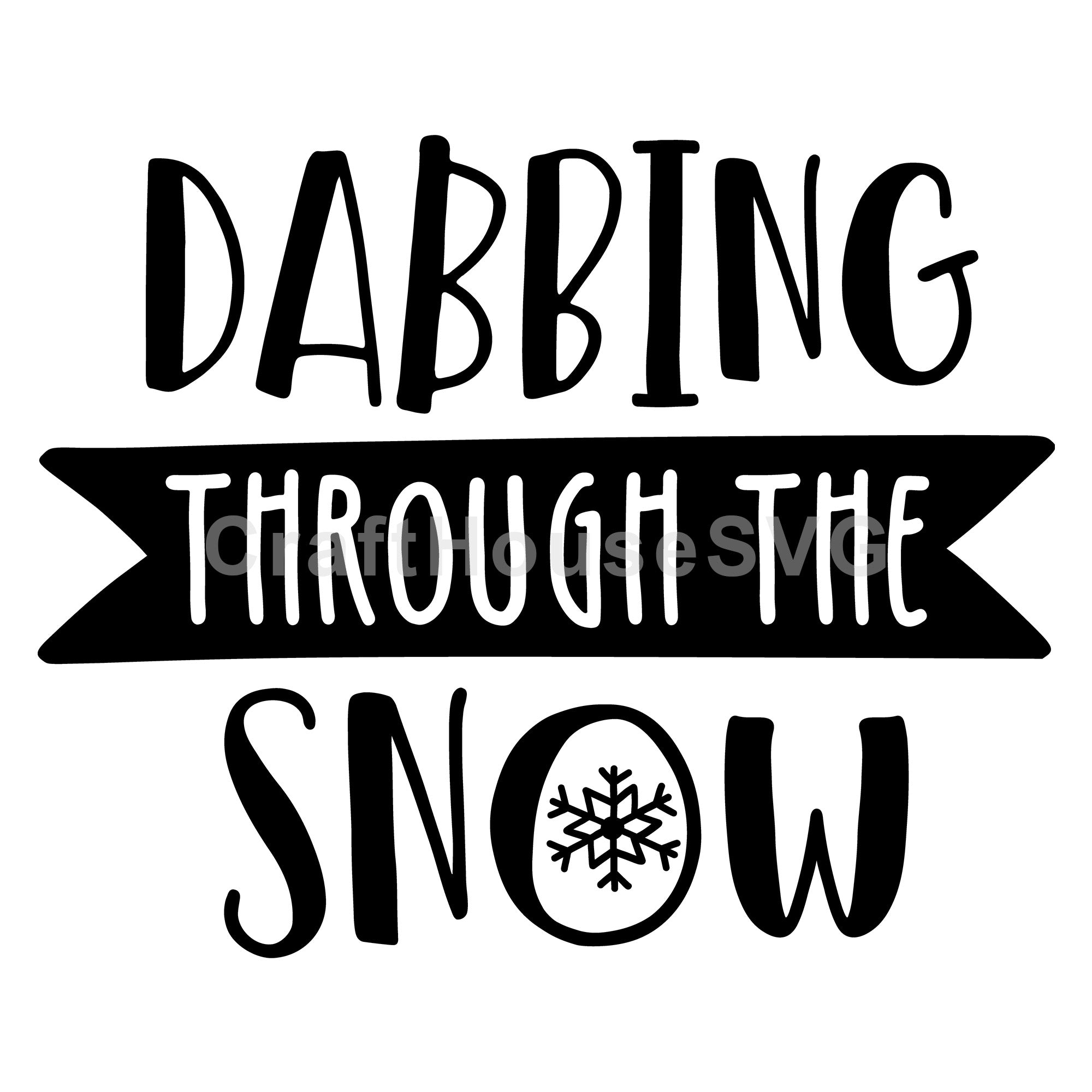 Dabbing through the Snow SVG