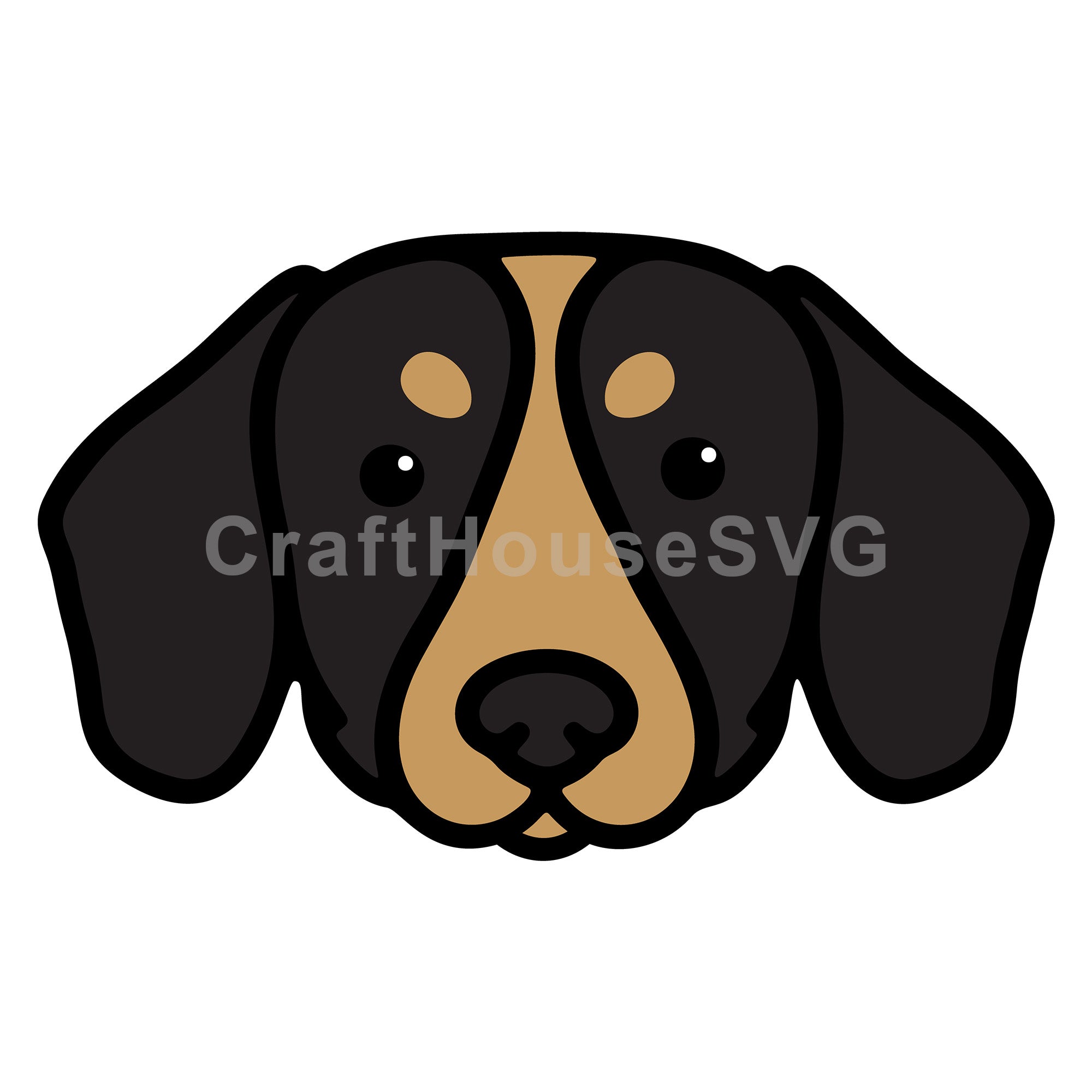 Dachshund Layered SVG