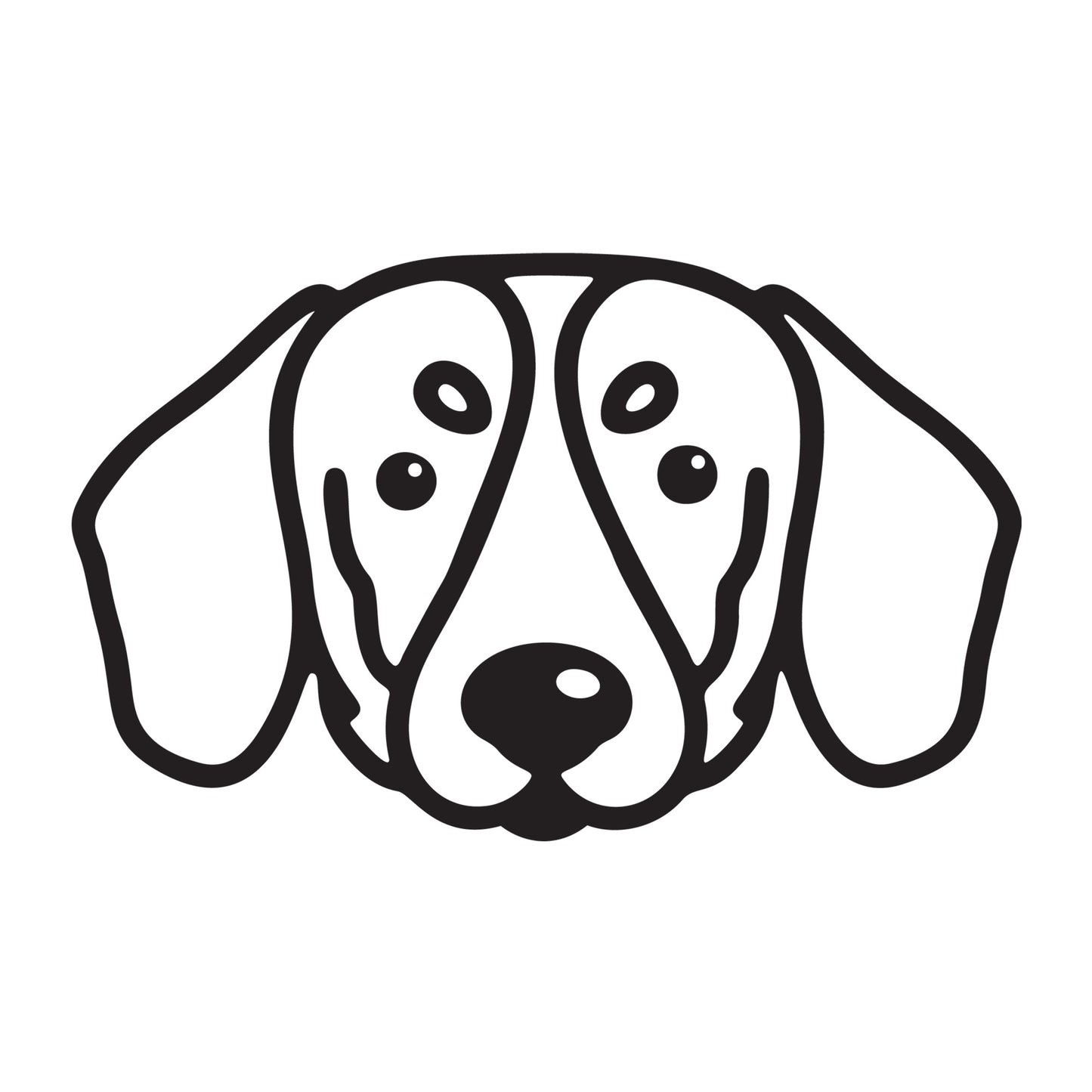 Dachshund SVG dog outline design for Cricut, Silhouette, laser cutting, vinyl, sublimation, and pet craft projects.