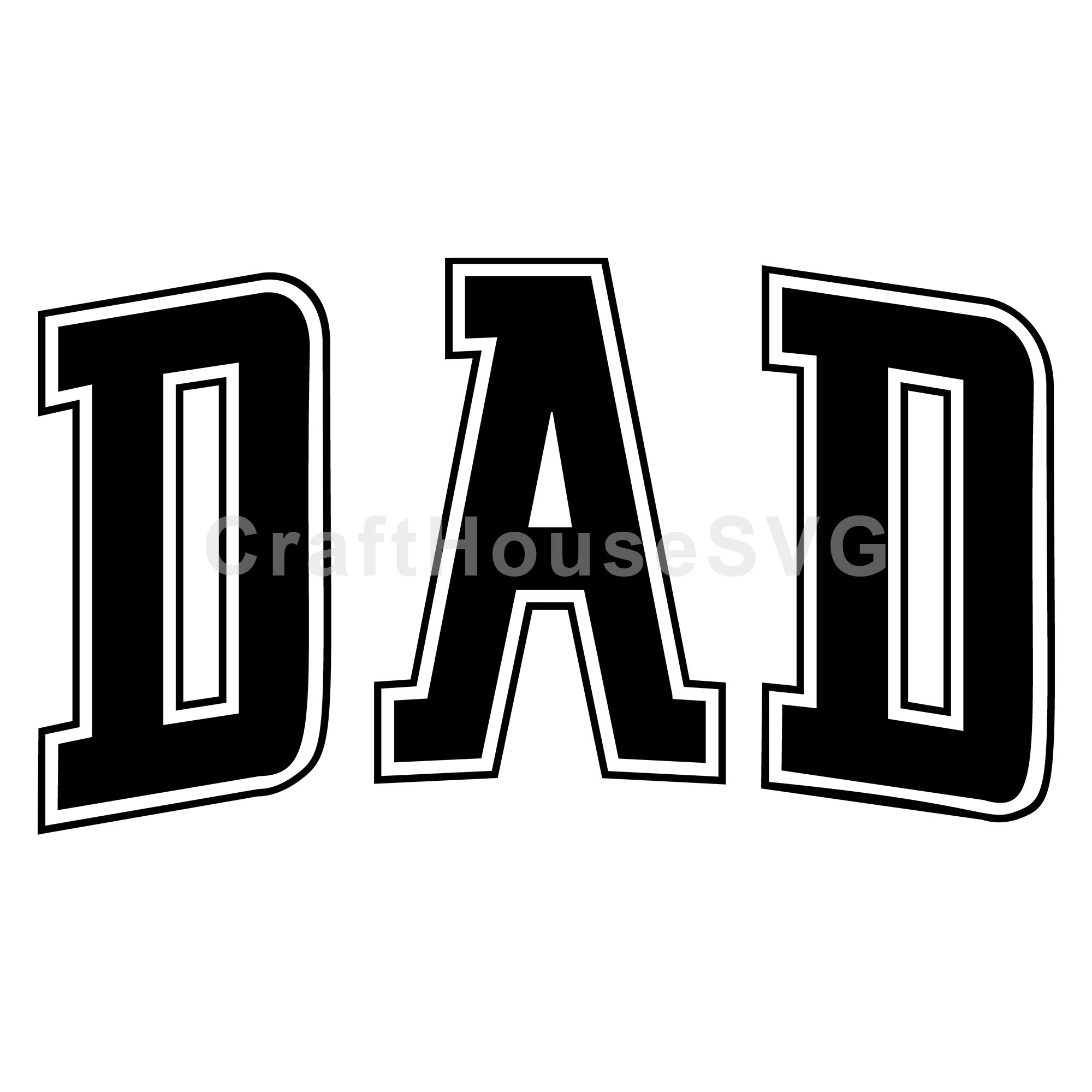 Dad Curved Varsity SVG