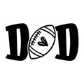 Dad Football SVG design for Cricut, Silhouette, laser cutting, vinyl, sublimation, football, and game day craft projects.