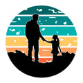 Dad And Daughter Silhouette SVG design for Cricut, Silhouette, laser cutting, vinyl, sublimation, and Father's Day craft projects.