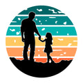 Dad And Daughter Silhouette SVG design for Cricut, Silhouette, laser cutting, vinyl, sublimation, and Father's Day craft projects.
