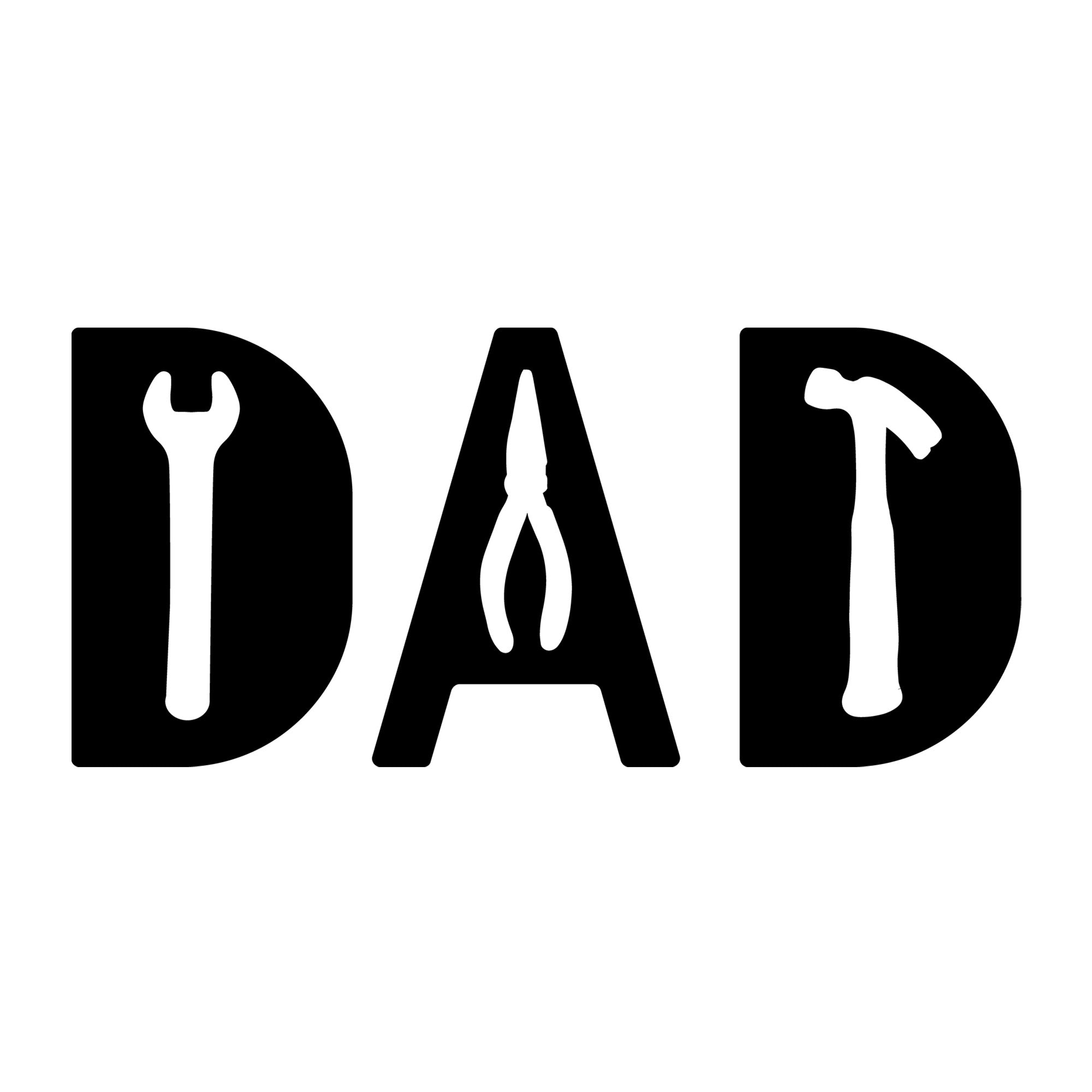 Dad Tools SVG design for Cricut, Silhouette, laser cutting, vinyl, sublimation, dad gifts, and Father's Day craft projects.