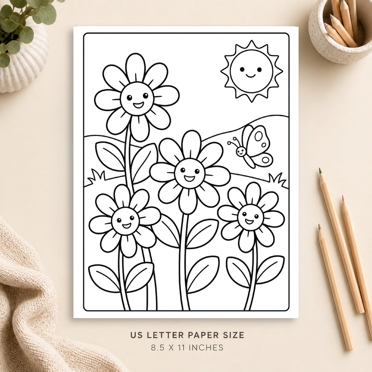 Daisies Coloring Page 5