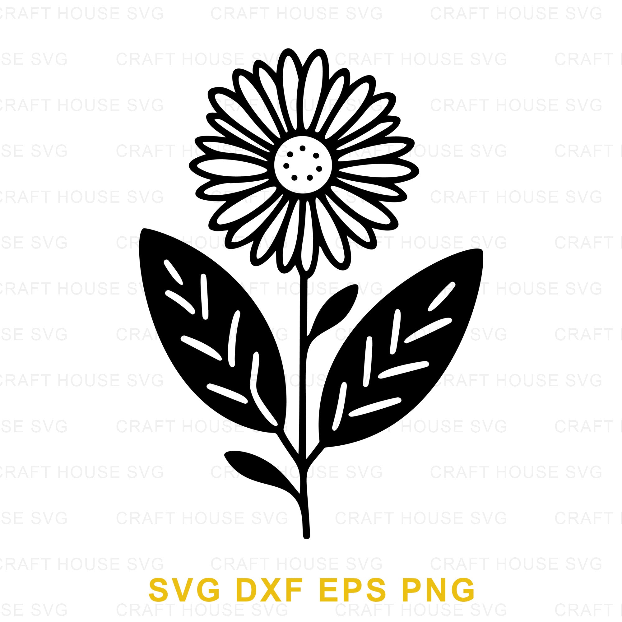Minimal Daisy Flower SVG