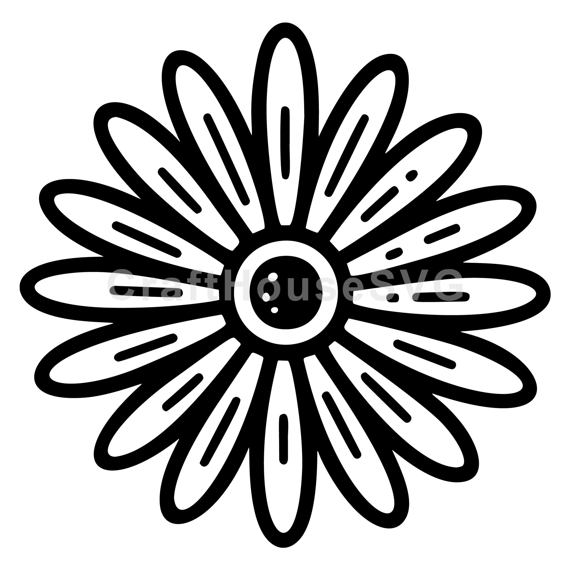 Daisy SVG Outline