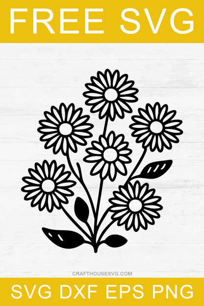 FREE Daisy Bouquet SVG