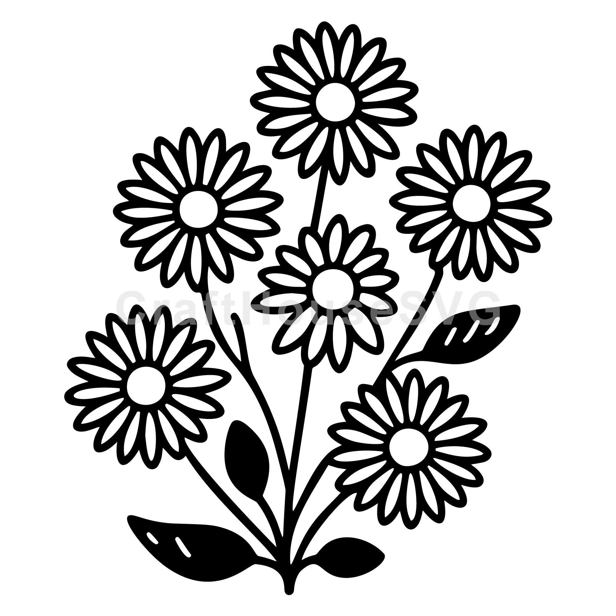 Daisy Bouquet SVG