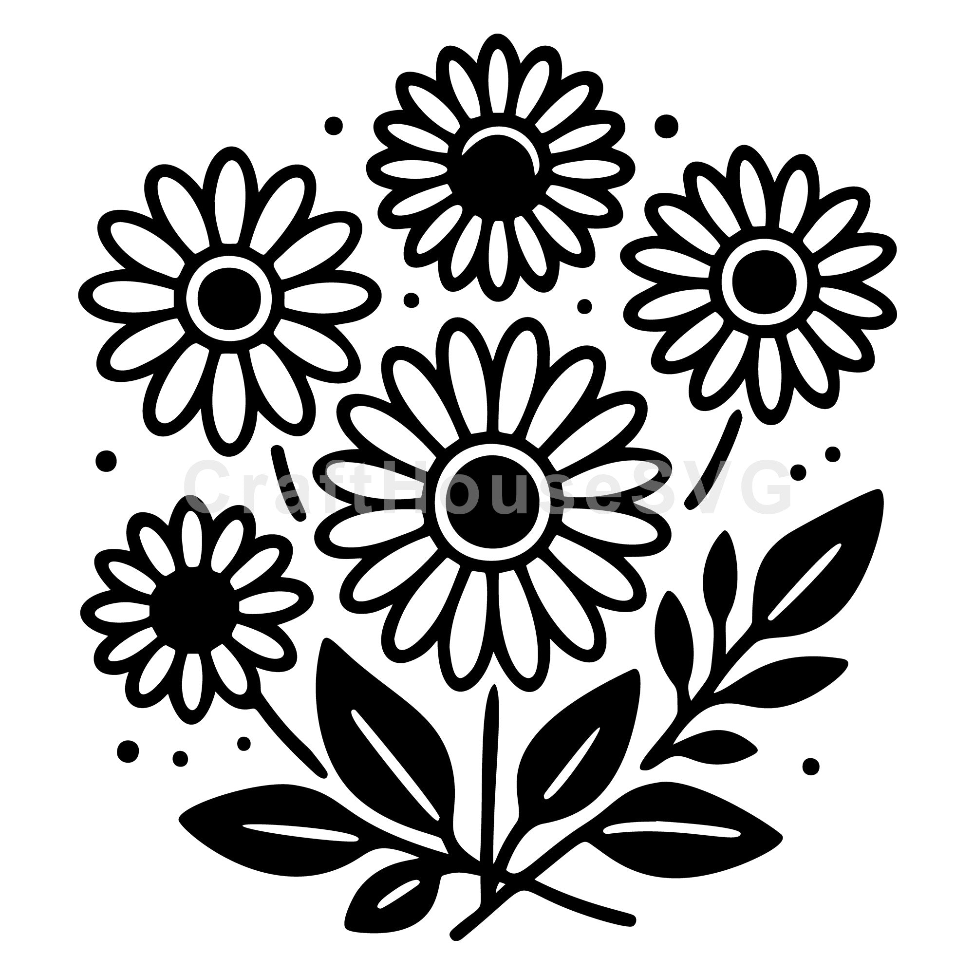 Daisies SVG Simple Daisy Flowers