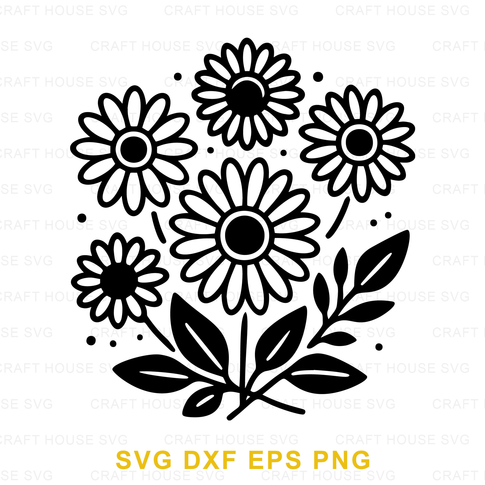 Daisies SVG Simple Daisy Flowers