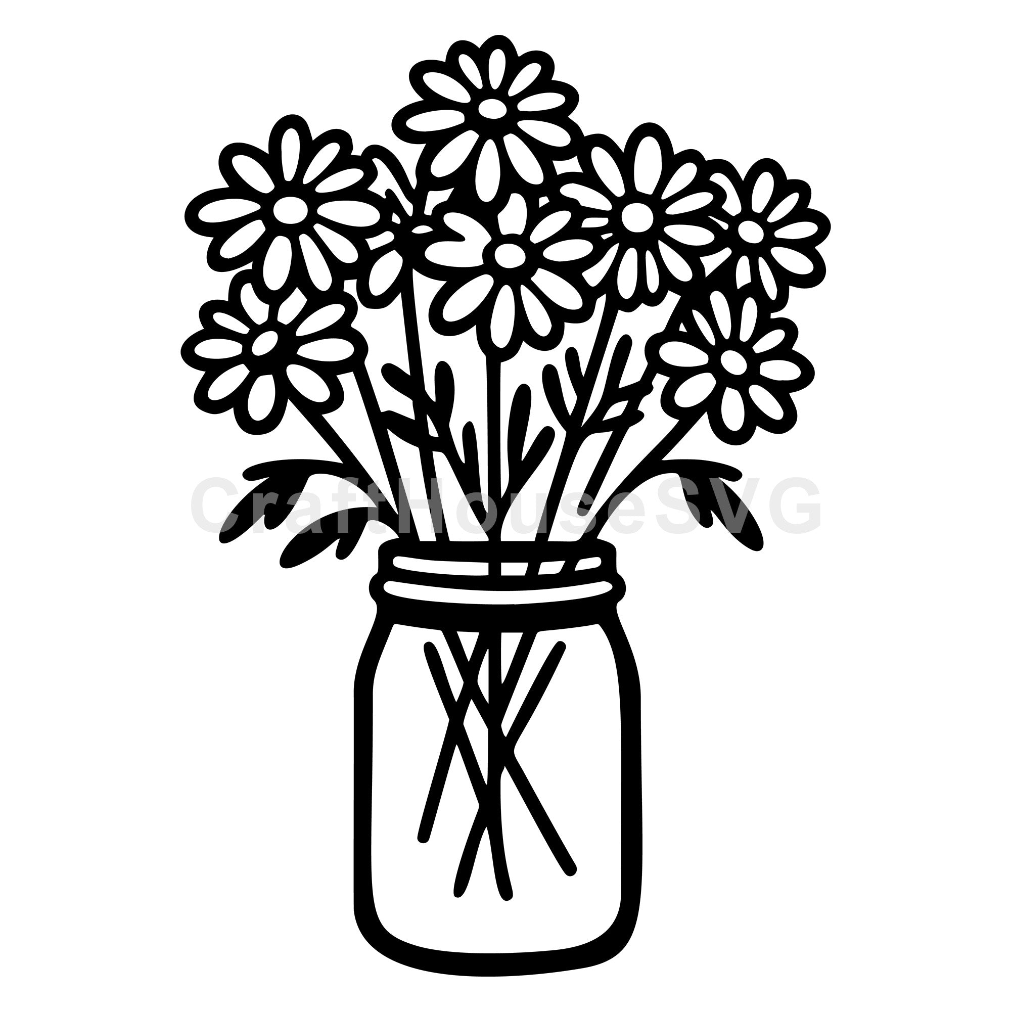 Daisy Jar SVG