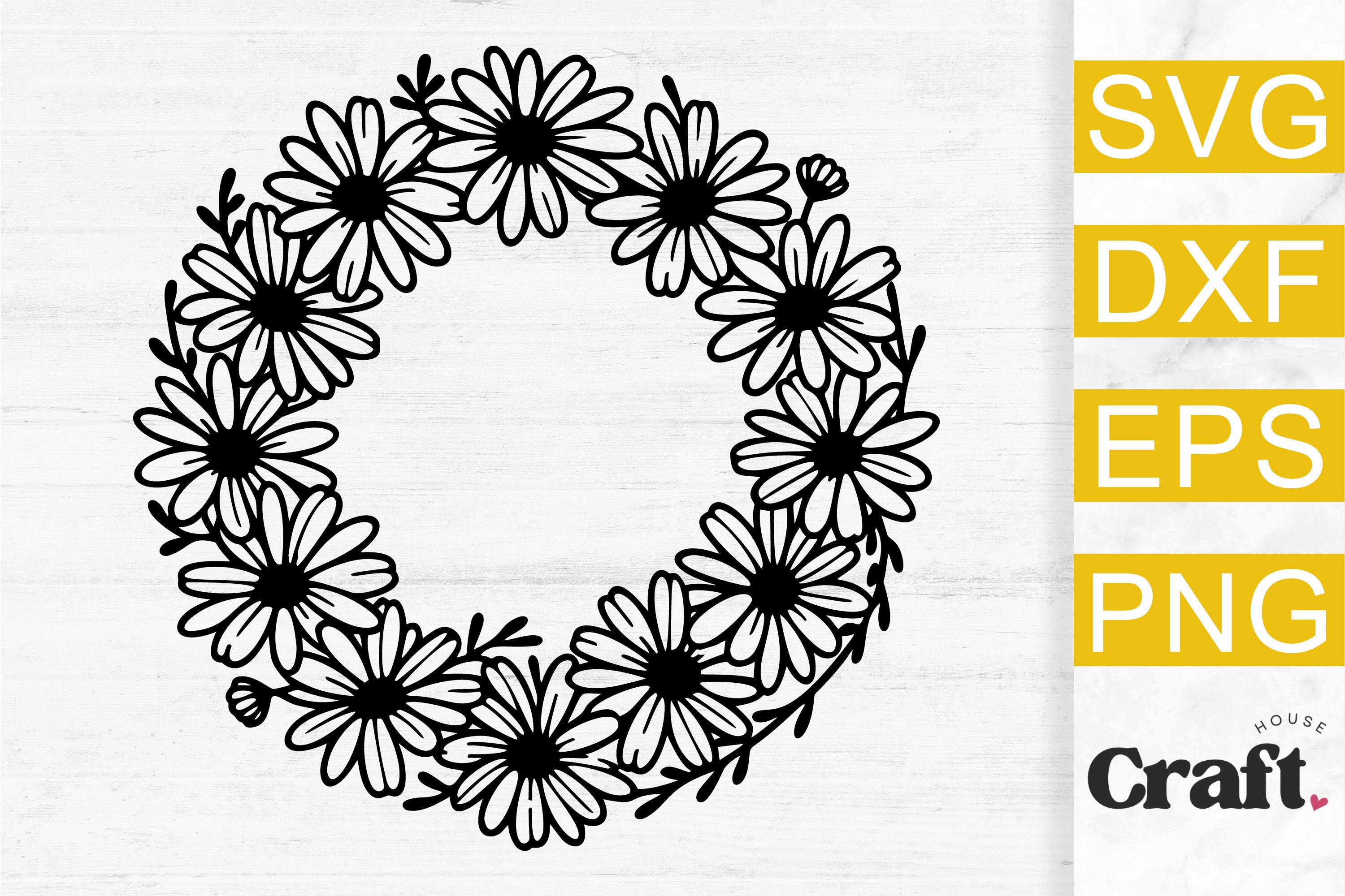 Wreath SVG Daisy Cut Files