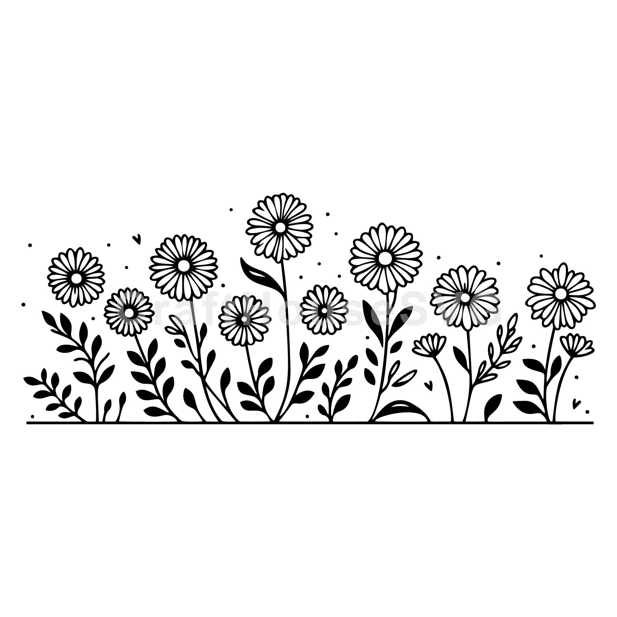 Daisy SVG Wildflowers Cut File