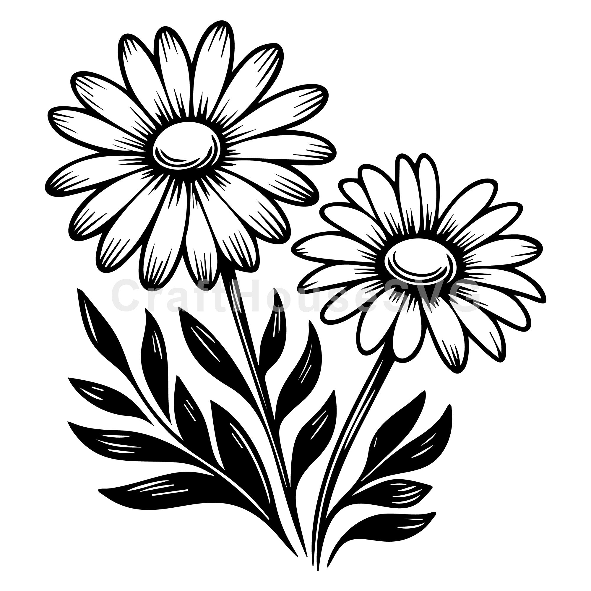 Daisy Flowers SVG Cut File