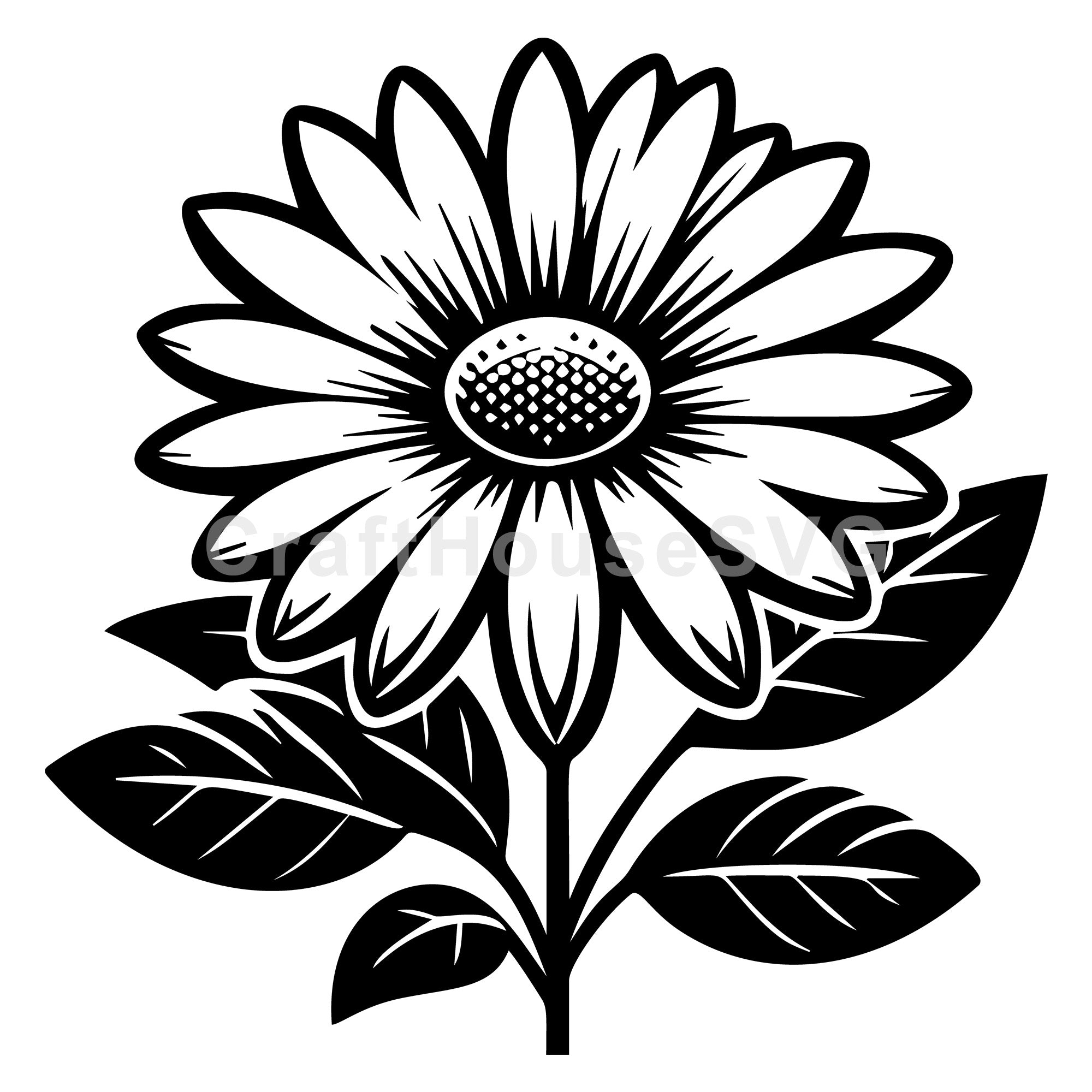 Intricate Daisy Flower SVG