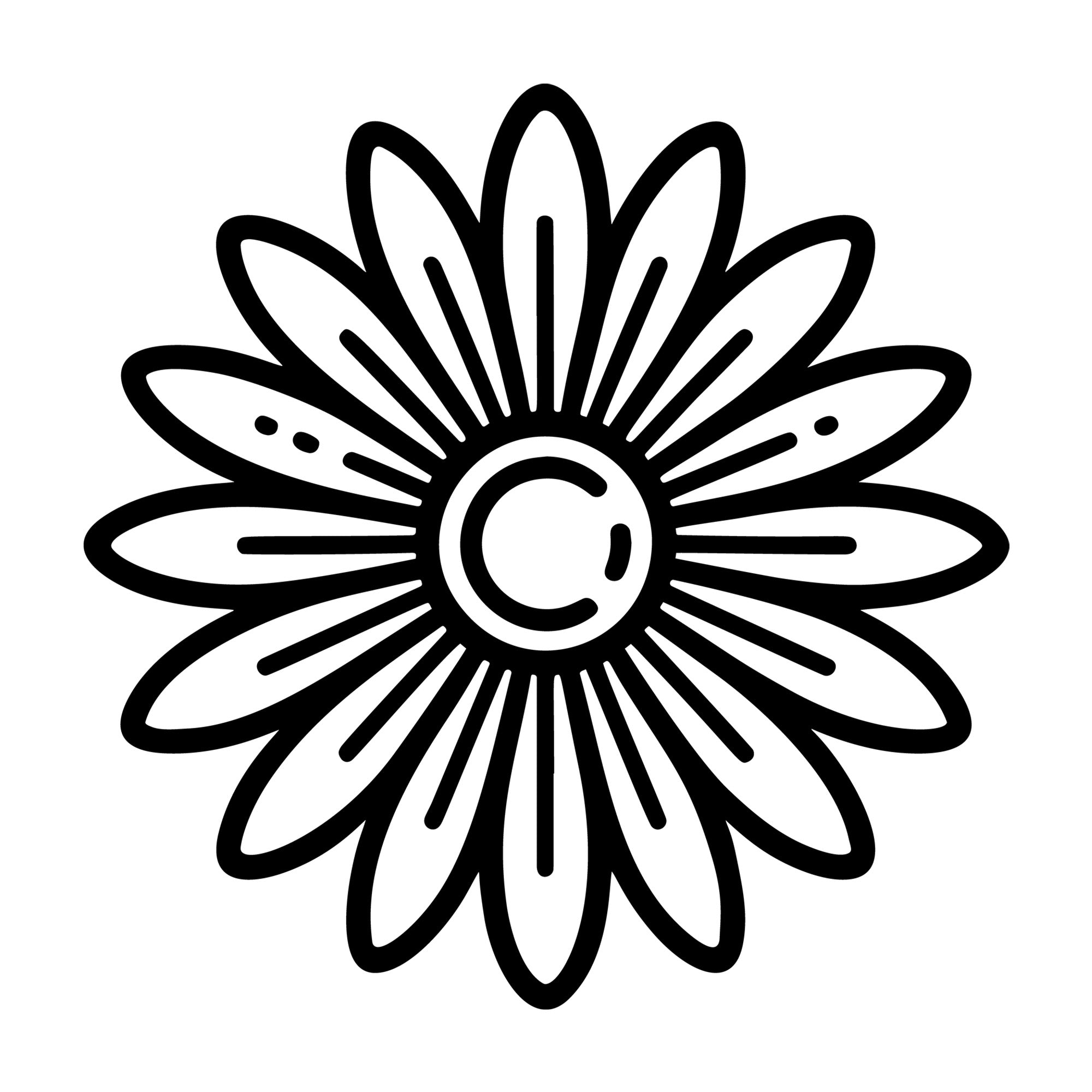 Daisy SVG design for Cricut, Silhouette, laser cutting, vinyl, sublimation, and craft projects.