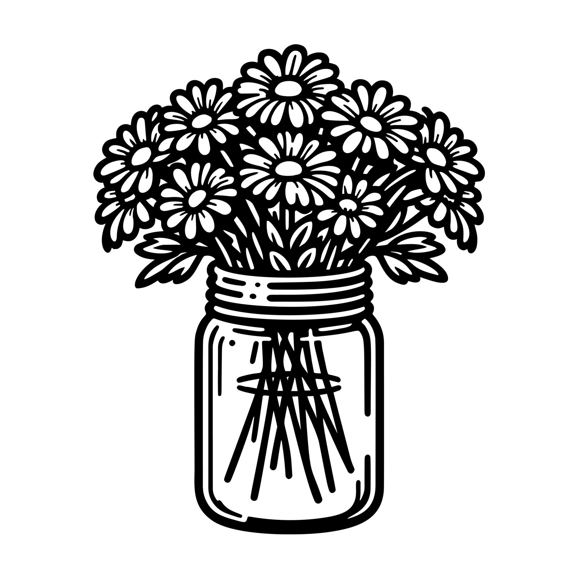 Daisy SVG design for Cricut, Silhouette, laser cutting, vinyl, sublimation, and craft projects.