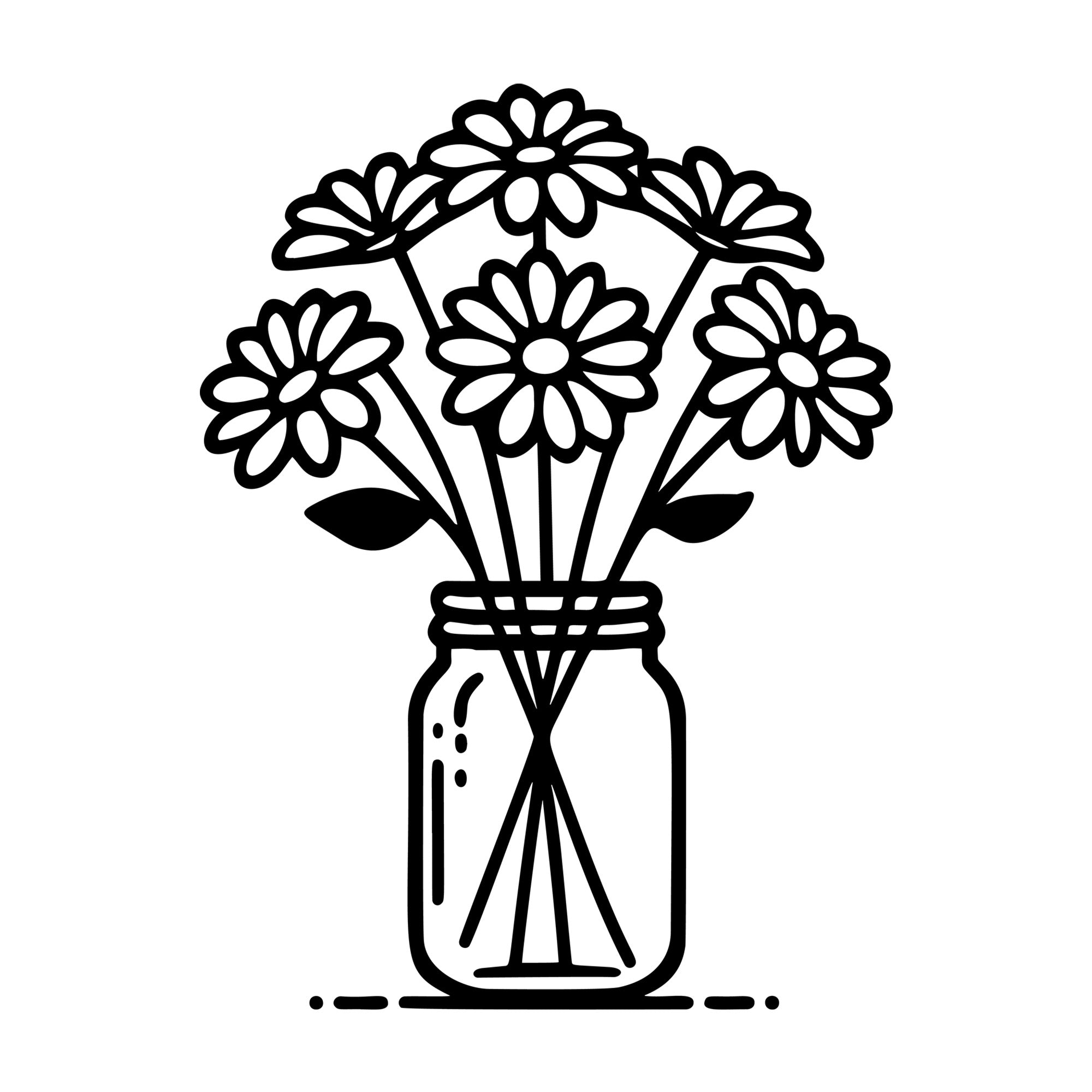 Daisy SVG design for Cricut, Silhouette, laser cutting, vinyl, sublimation, and craft projects.