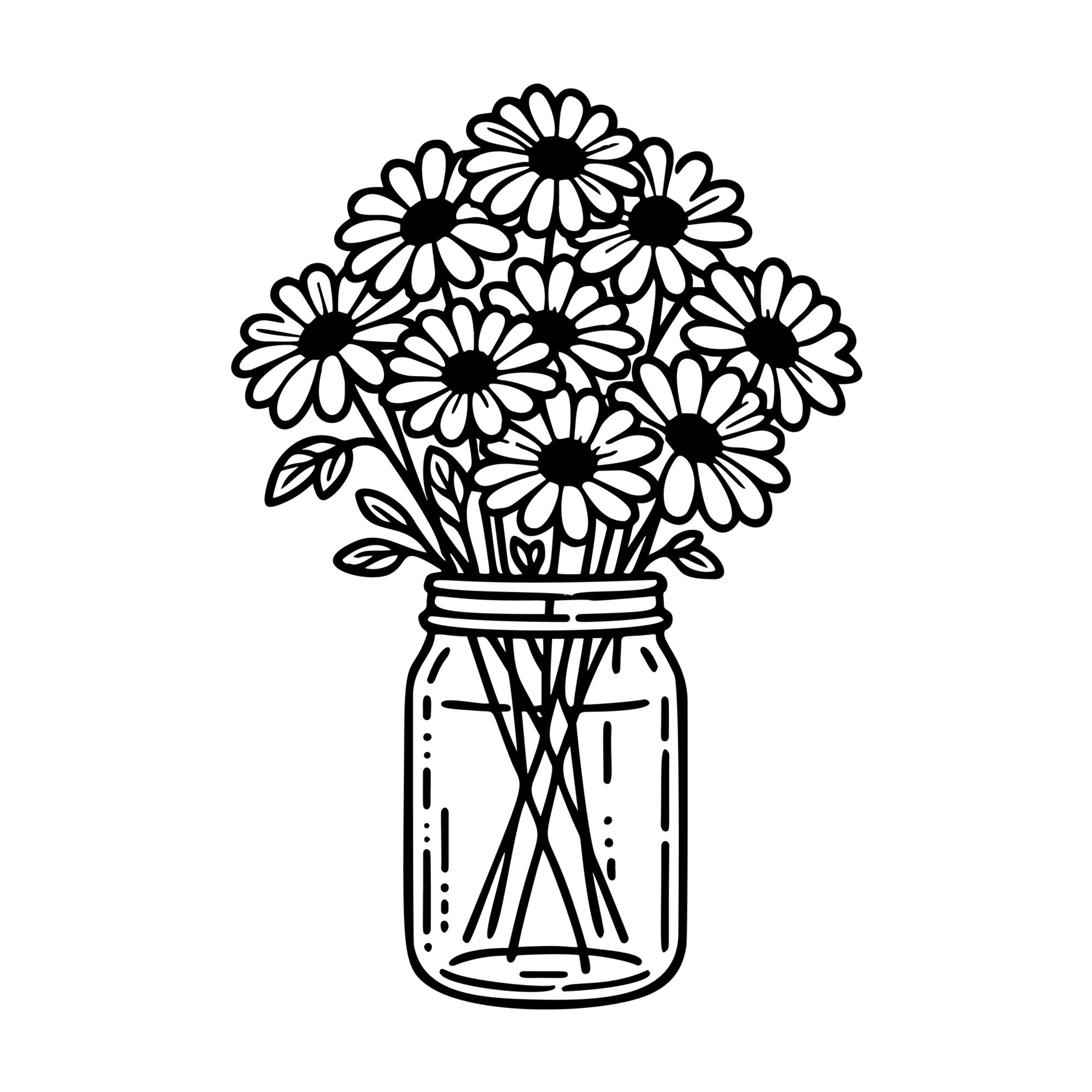 Daisy SVG design for Cricut, Silhouette, laser cutting, vinyl, sublimation, and craft projects.