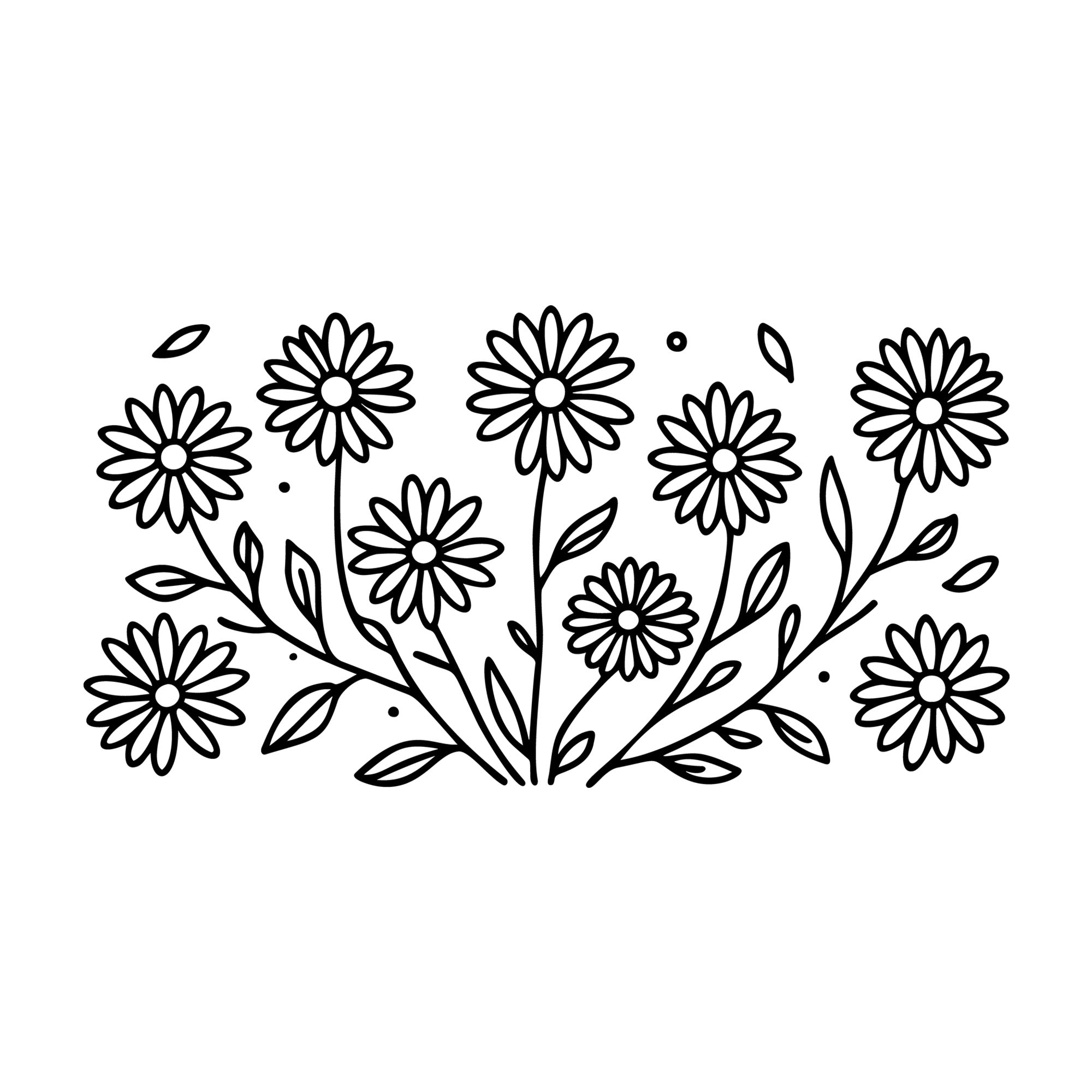 Daisy SVG design for Cricut, Silhouette, laser cutting, vinyl, sublimation, and craft projects.