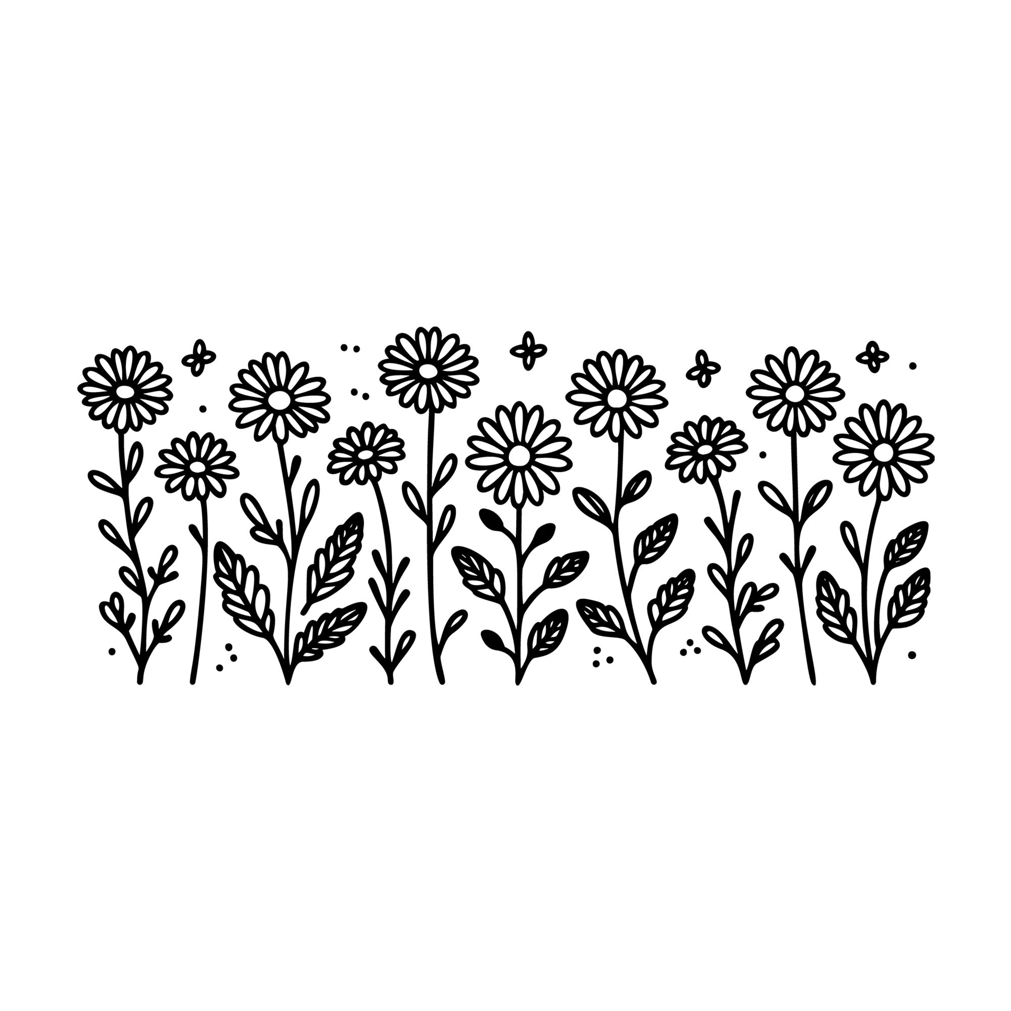 Daisy SVG design for Cricut, Silhouette, laser cutting, vinyl, sublimation, and craft projects.
