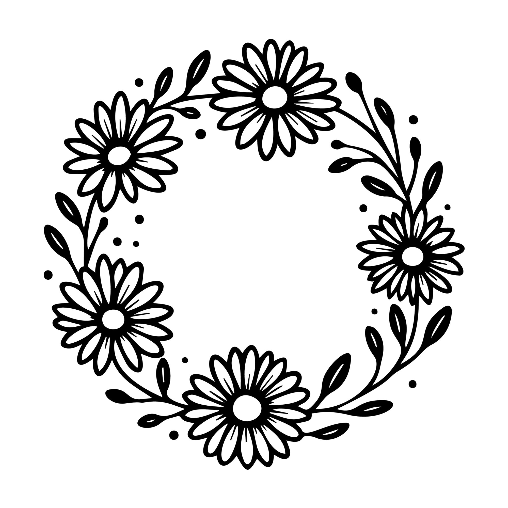 Daisy SVG design for Cricut, Silhouette, laser cutting, vinyl, sublimation, and craft projects.