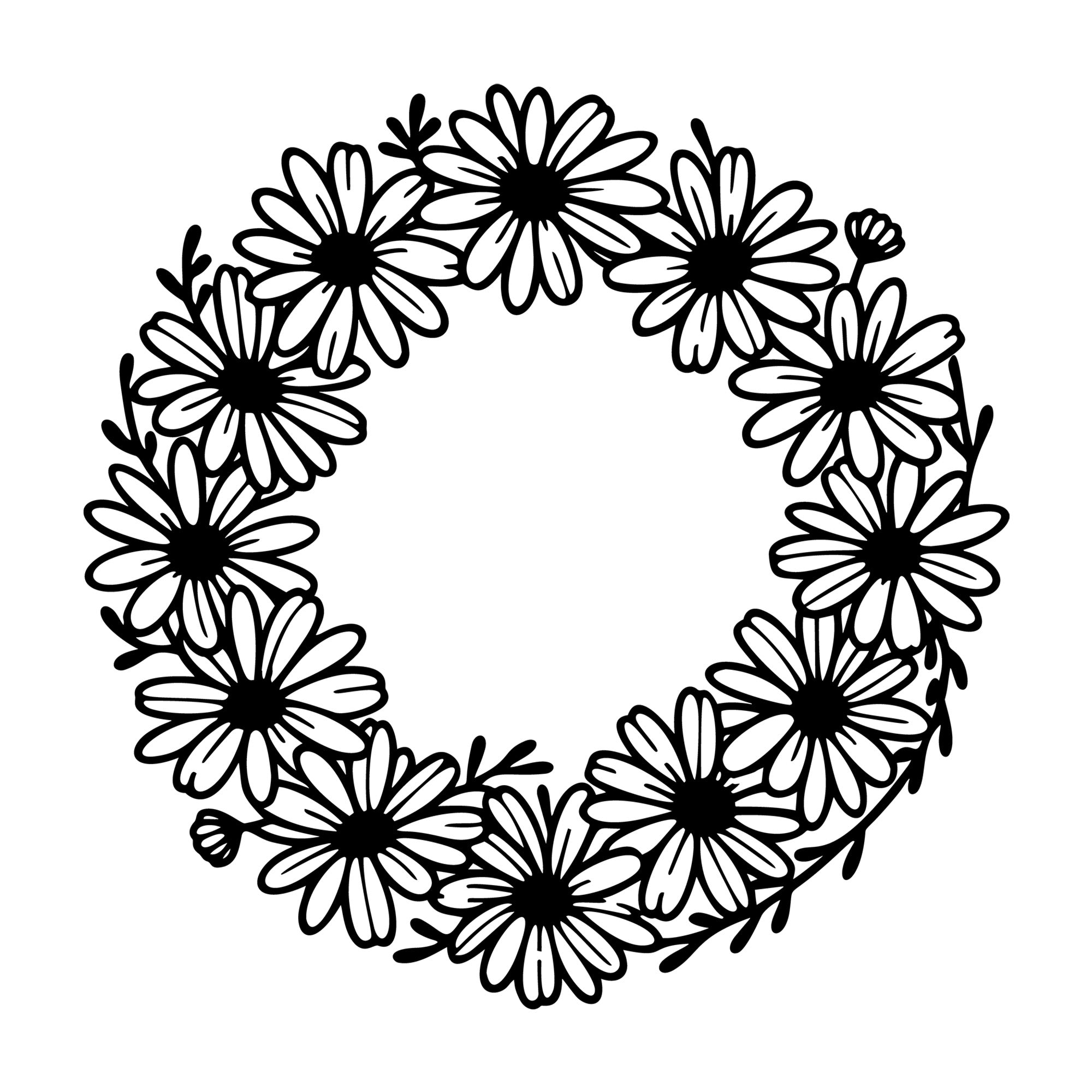 Daisy SVG design for Cricut, Silhouette, laser cutting, vinyl, sublimation, and craft projects.
