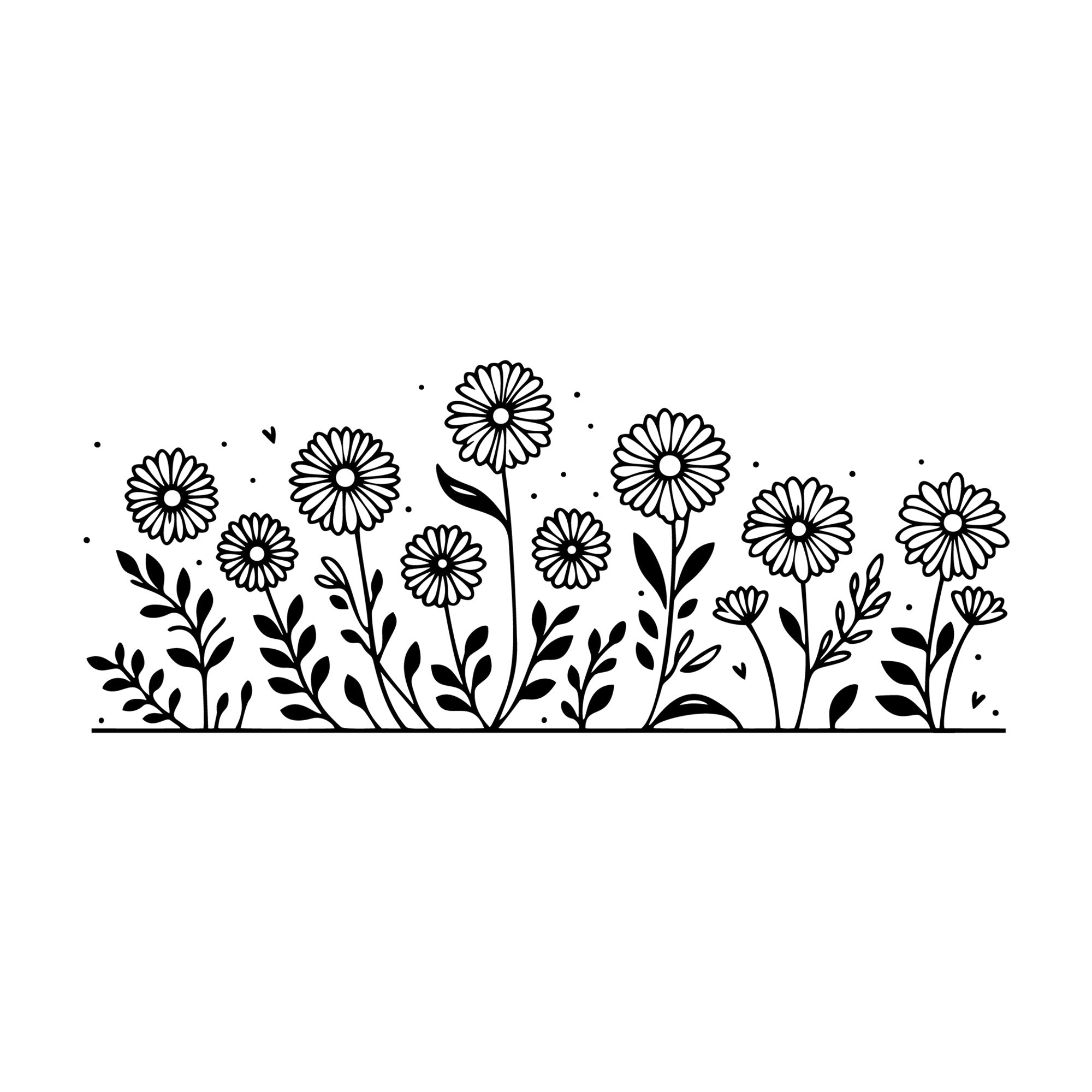 Daisy SVG design for Cricut, Silhouette, laser cutting, vinyl, sublimation, and craft projects.