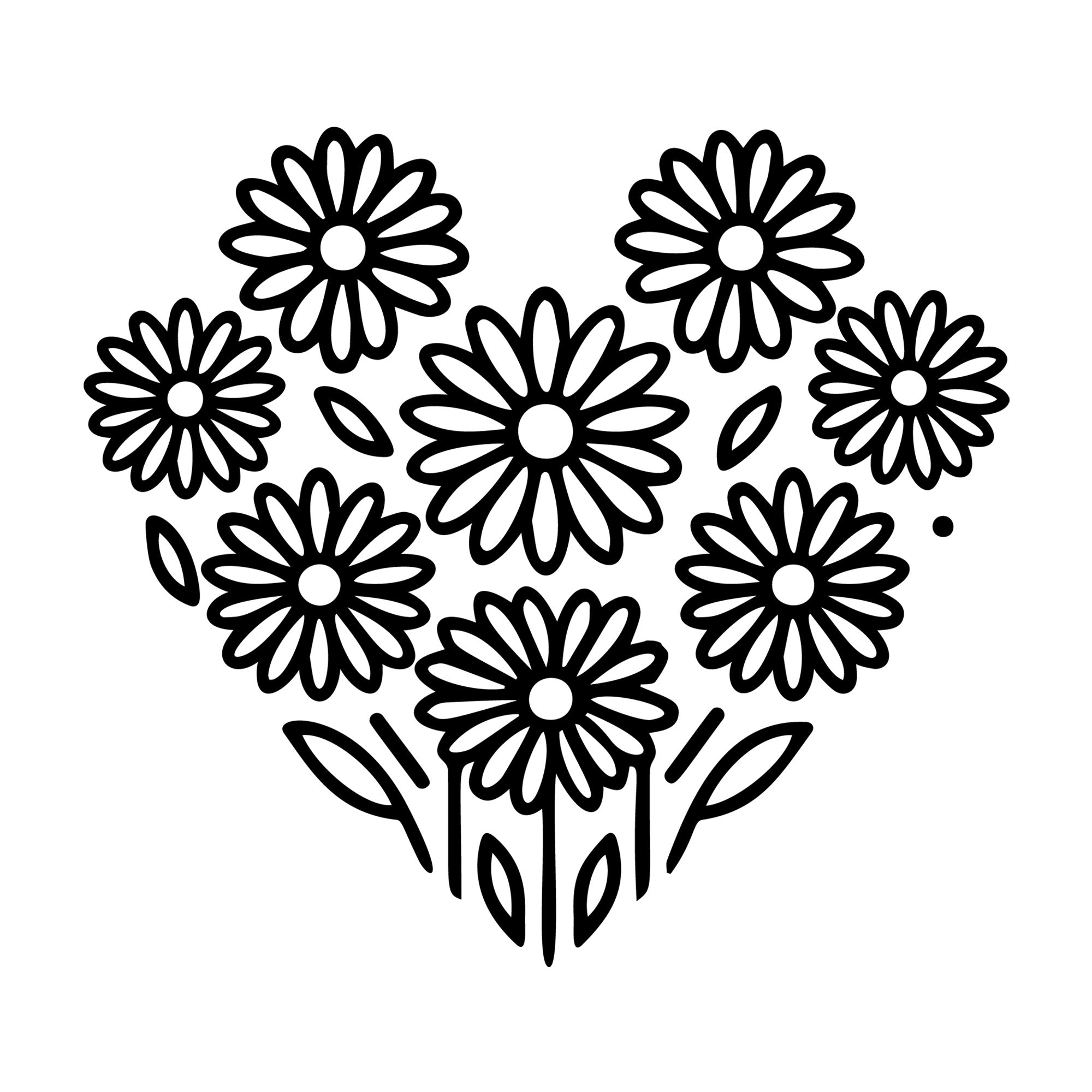 Daisy SVG design for Cricut, Silhouette, laser cutting, vinyl, sublimation, and craft projects.