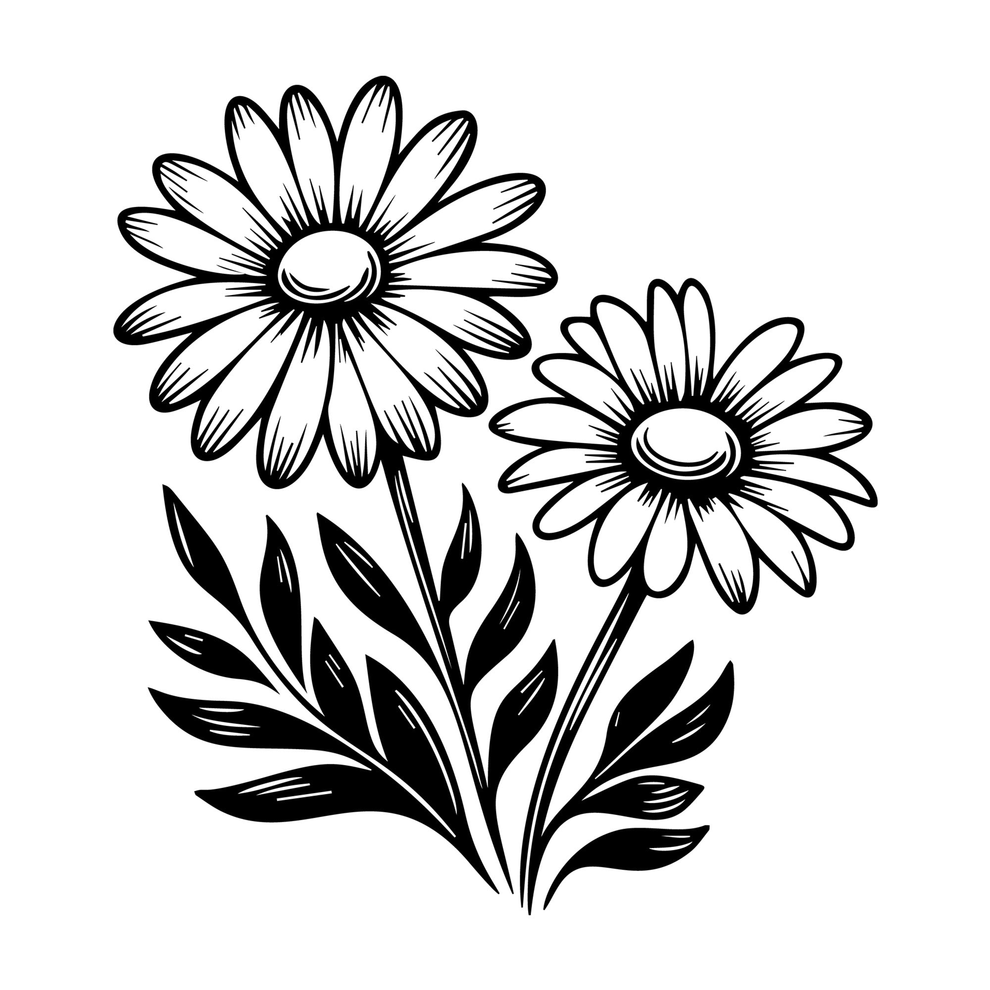 Daisy SVG design for Cricut, Silhouette, laser cutting, vinyl, sublimation, and craft projects.