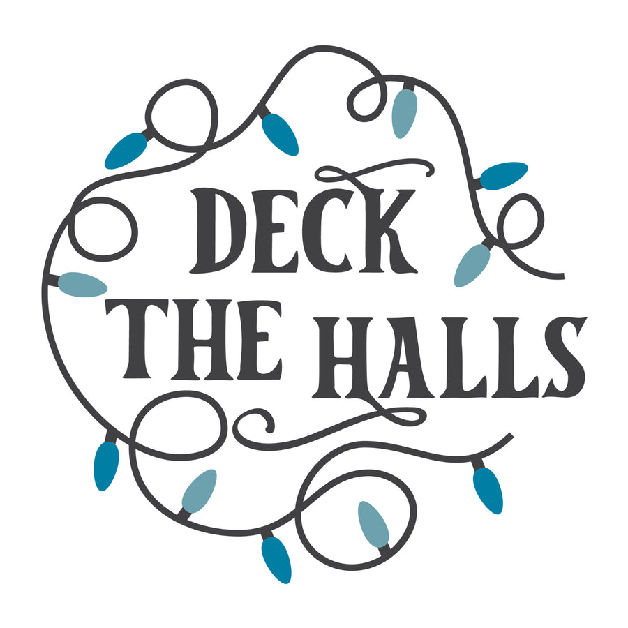 Deck The Halls SVG design for Cricut, Silhouette, laser cutting, vinyl, sublimation, winter signs, and home decor projects.