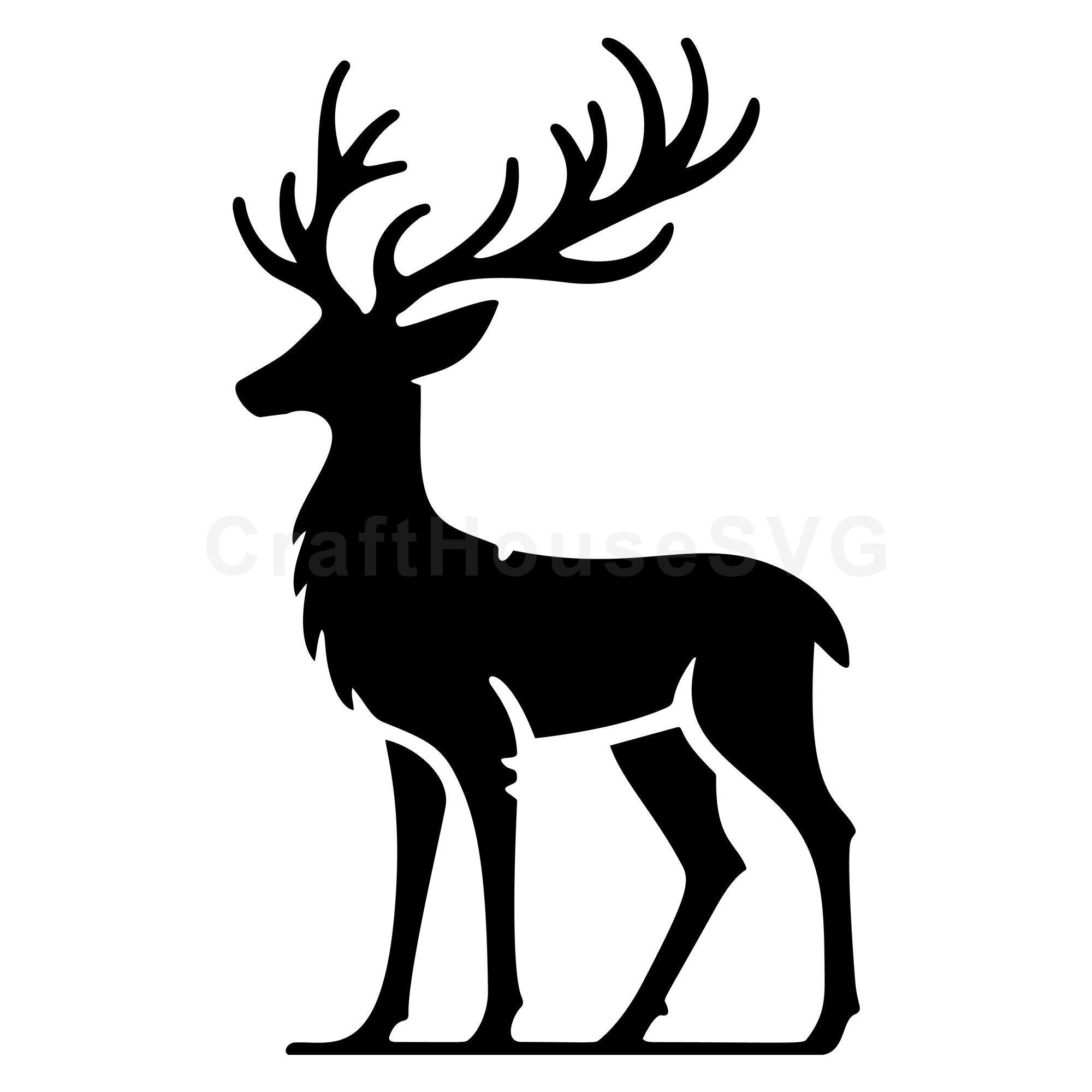 Royal Stag Silhouette SVG