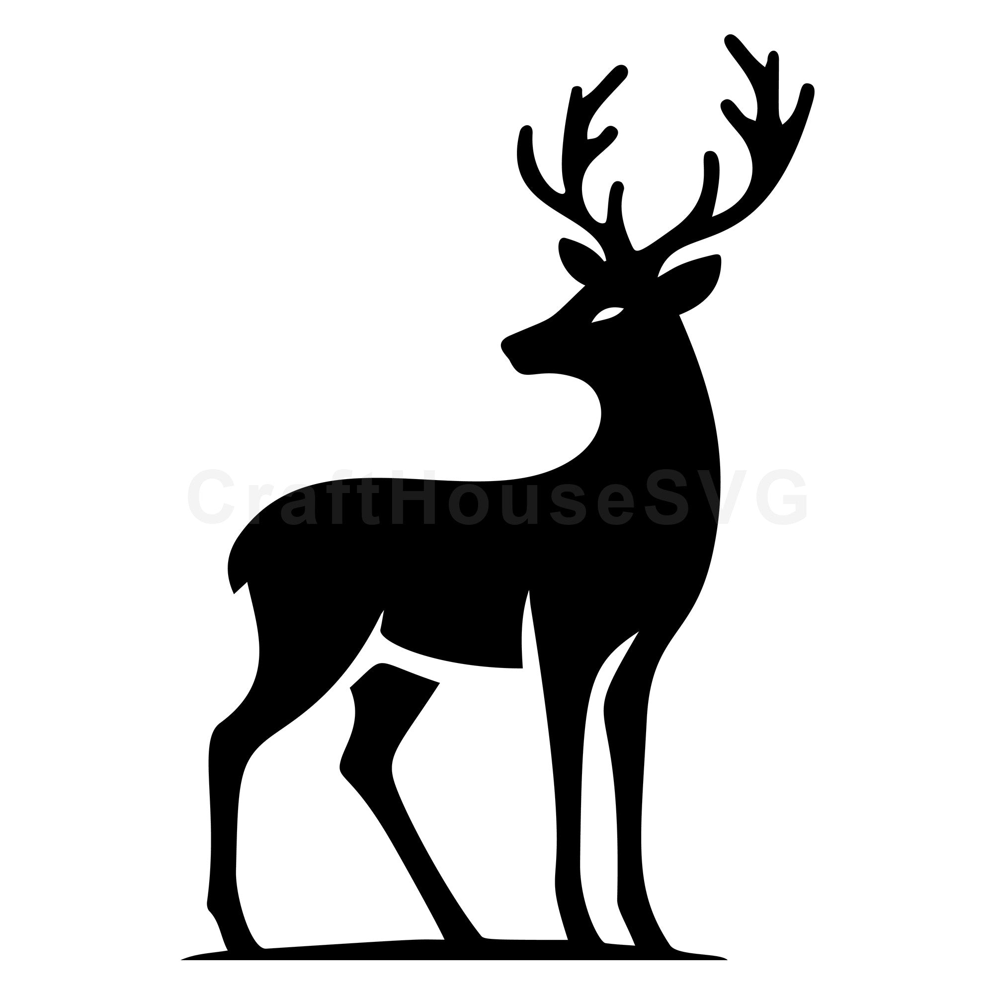 Graceful Deer Silhouette SVG