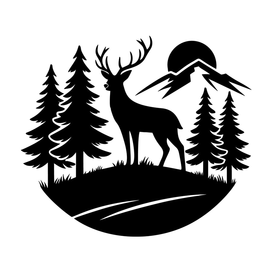 Deer SVG design for Cricut, Silhouette, laser cutting, vinyl, sublimation, and craft projects.