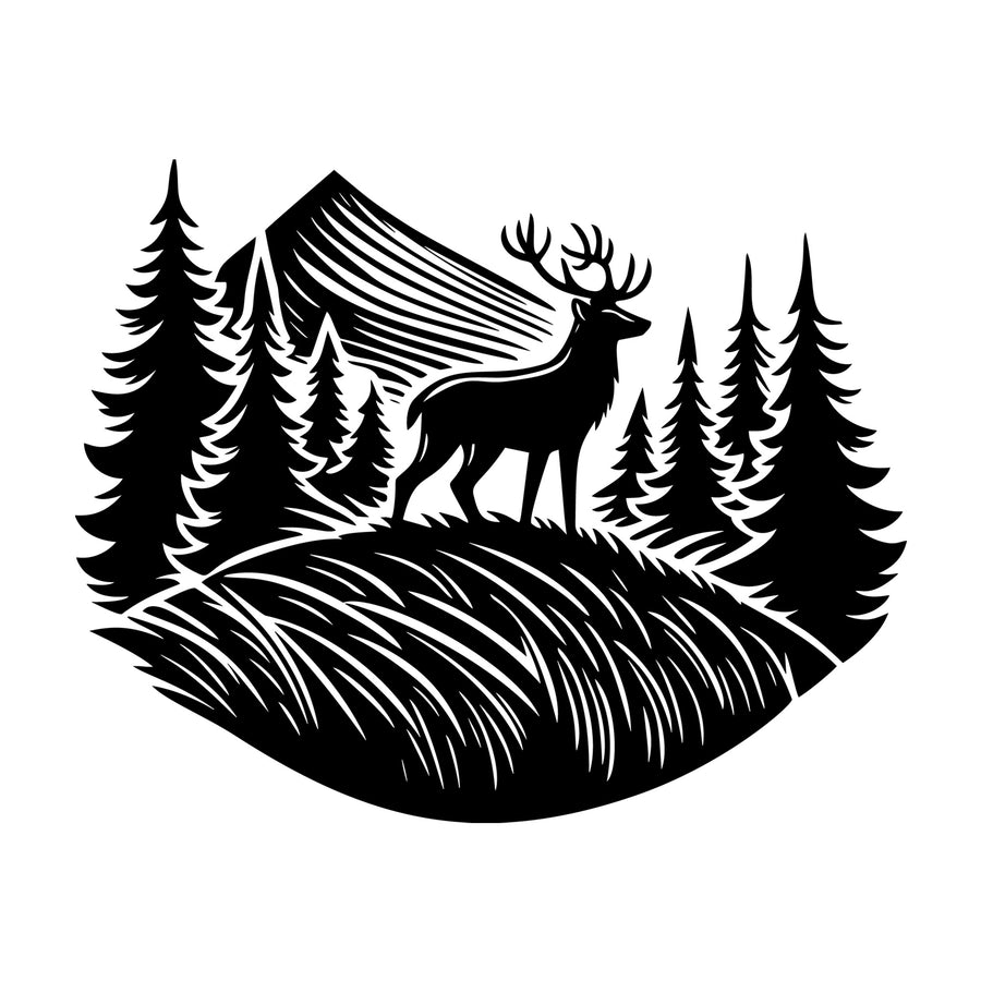 Deer SVG design for Cricut, Silhouette, laser cutting, vinyl, sublimation, and craft projects.