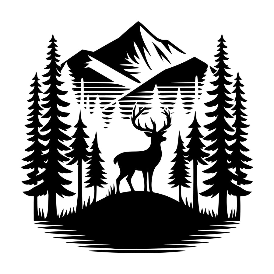 Deer SVG design for Cricut, Silhouette, laser cutting, vinyl, sublimation, and craft projects.