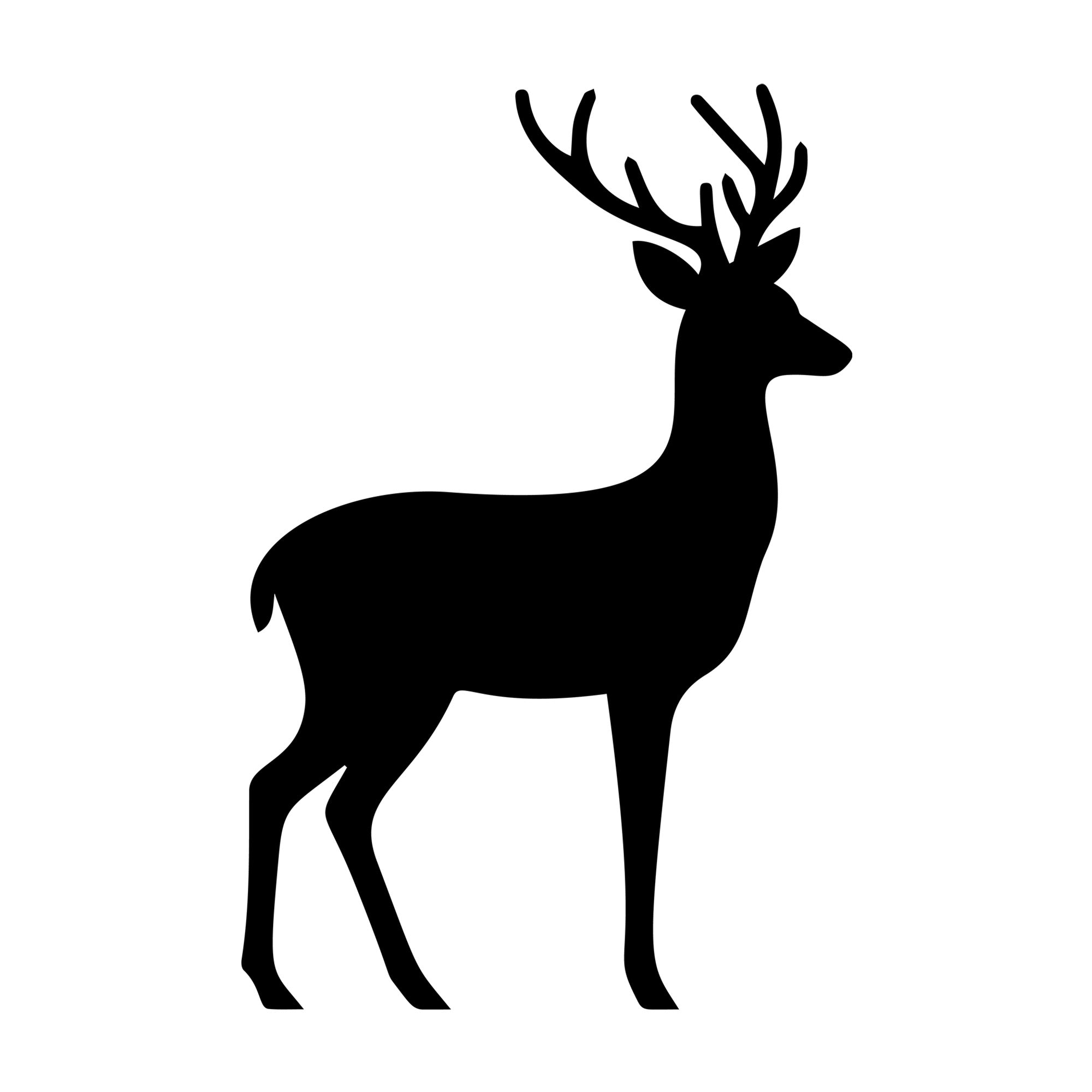 Deer SVG design for Cricut, Silhouette, laser cutting, vinyl, sublimation, and craft projects.