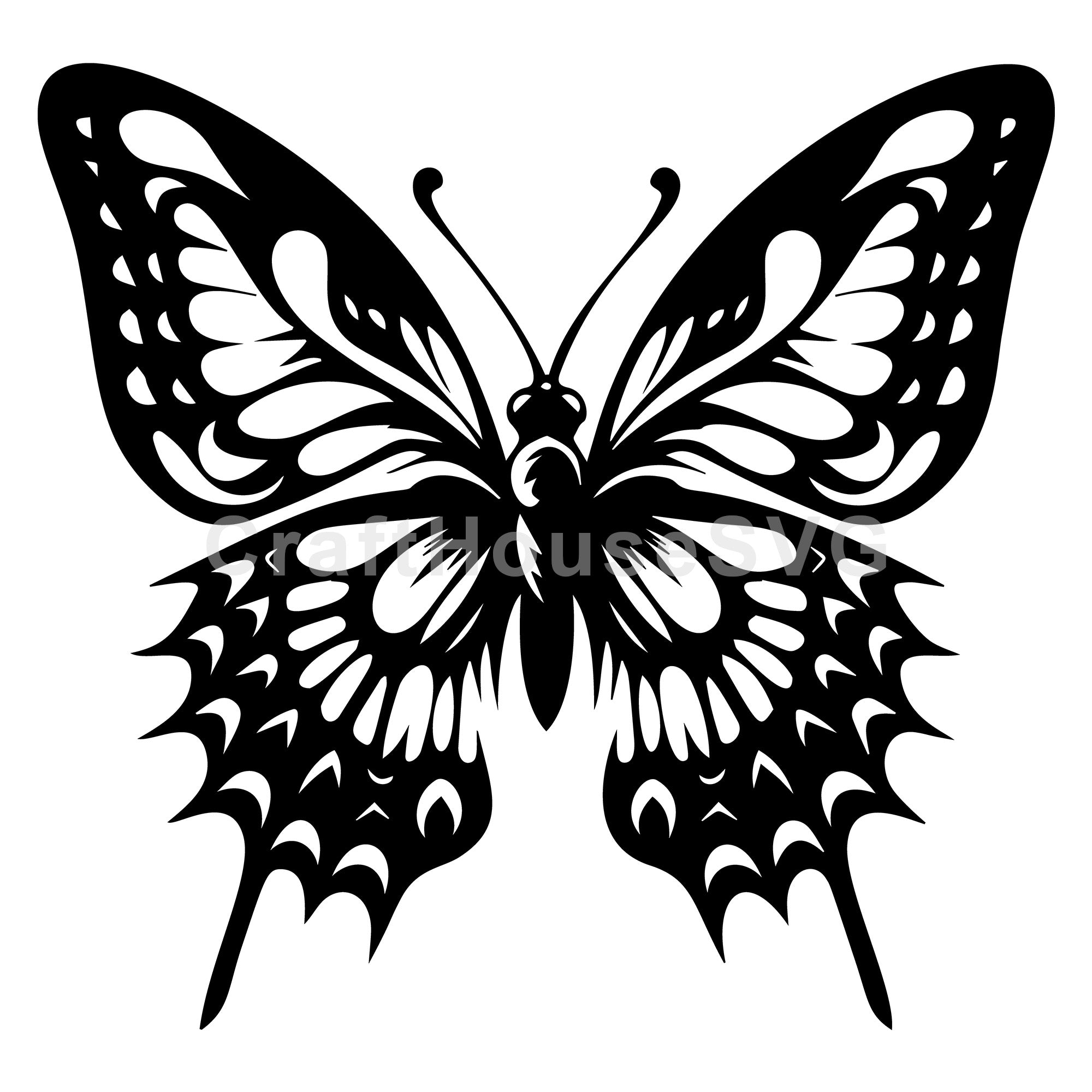 Detailed Butterfly SVG