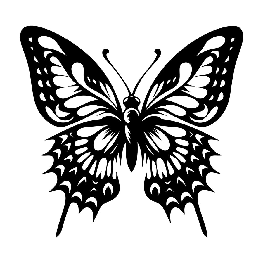 Detailed Butterfly SVG design for Cricut, Silhouette, laser cutting, vinyl, sublimation, and craft projects.
