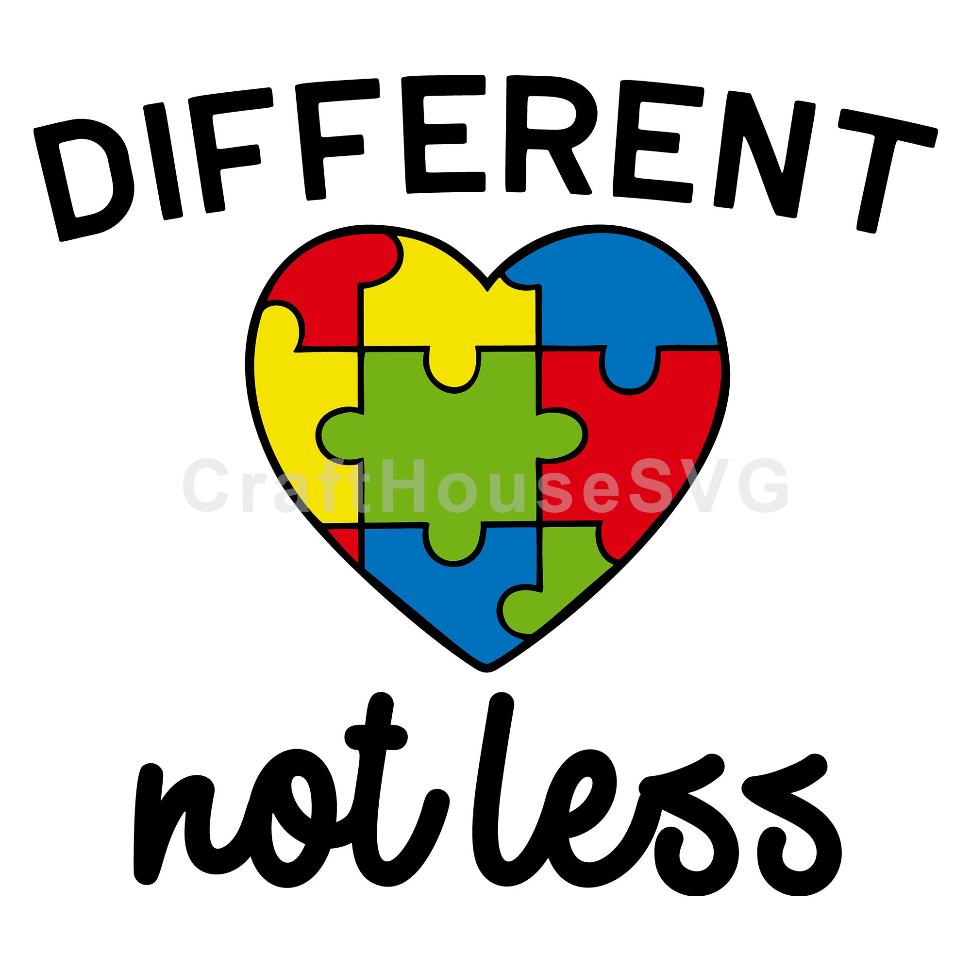 Different not less Autism SVG