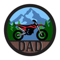 Dirt Bike 3D Dad SVG design for Cricut, Silhouette, laser cutting, vinyl, sublimation, vehicles, and dad craft projects.