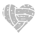 Distressed Volleyball Heart SVG design for Cricut, Silhouette, laser cutting, vinyl, sublimation, and sports craft projects.