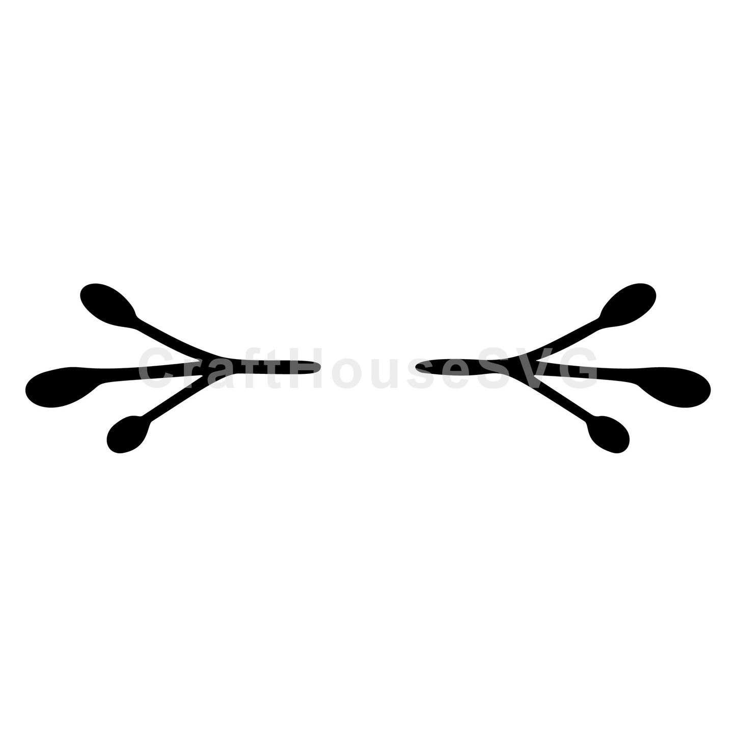 Simple Curved Leaf Divider SVG