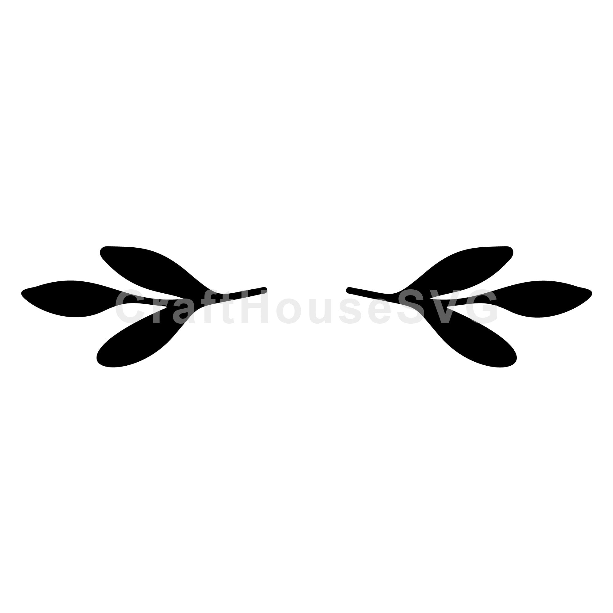 Minimalist Leafy Branch Divider SVG