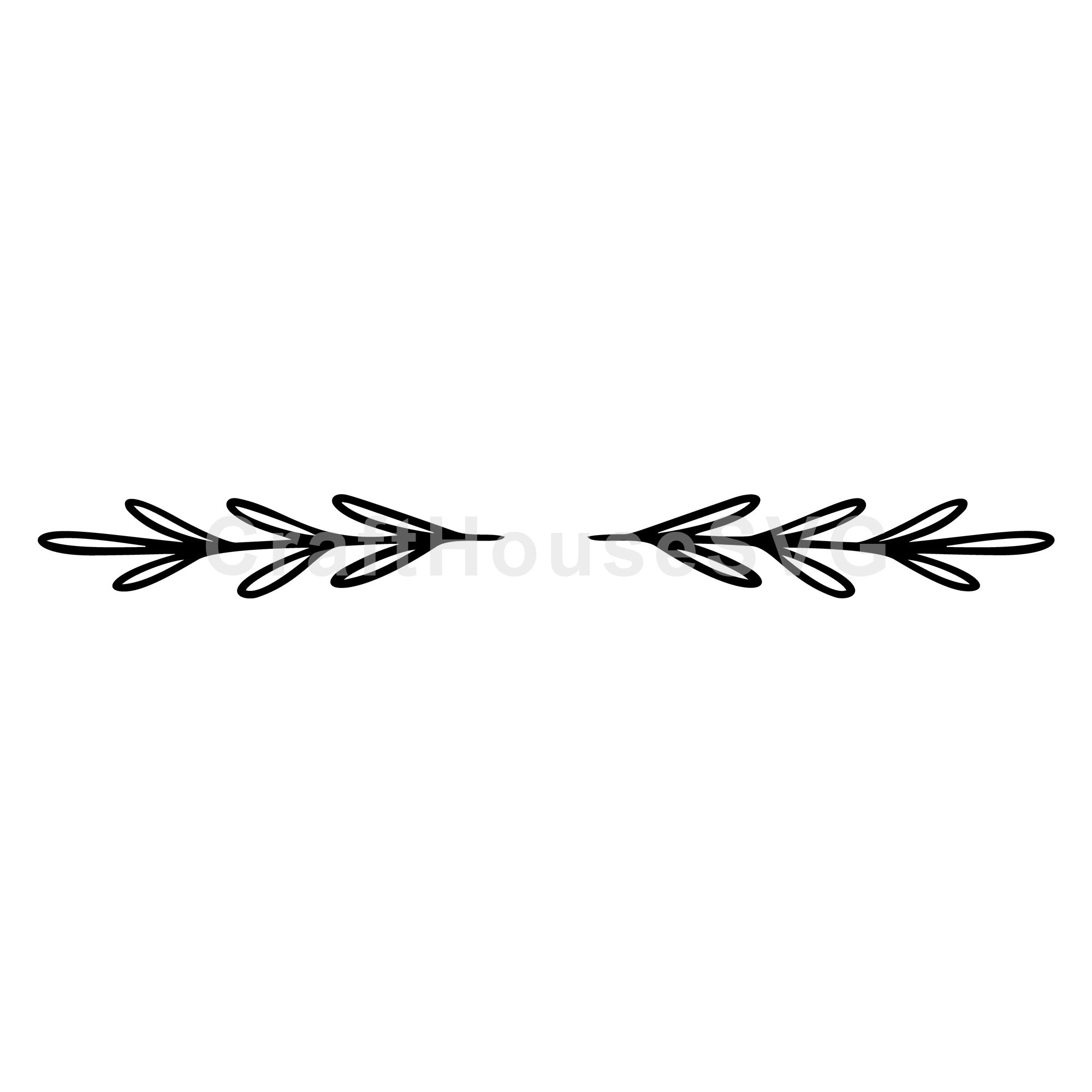 Delicate Leaf Divider SVG