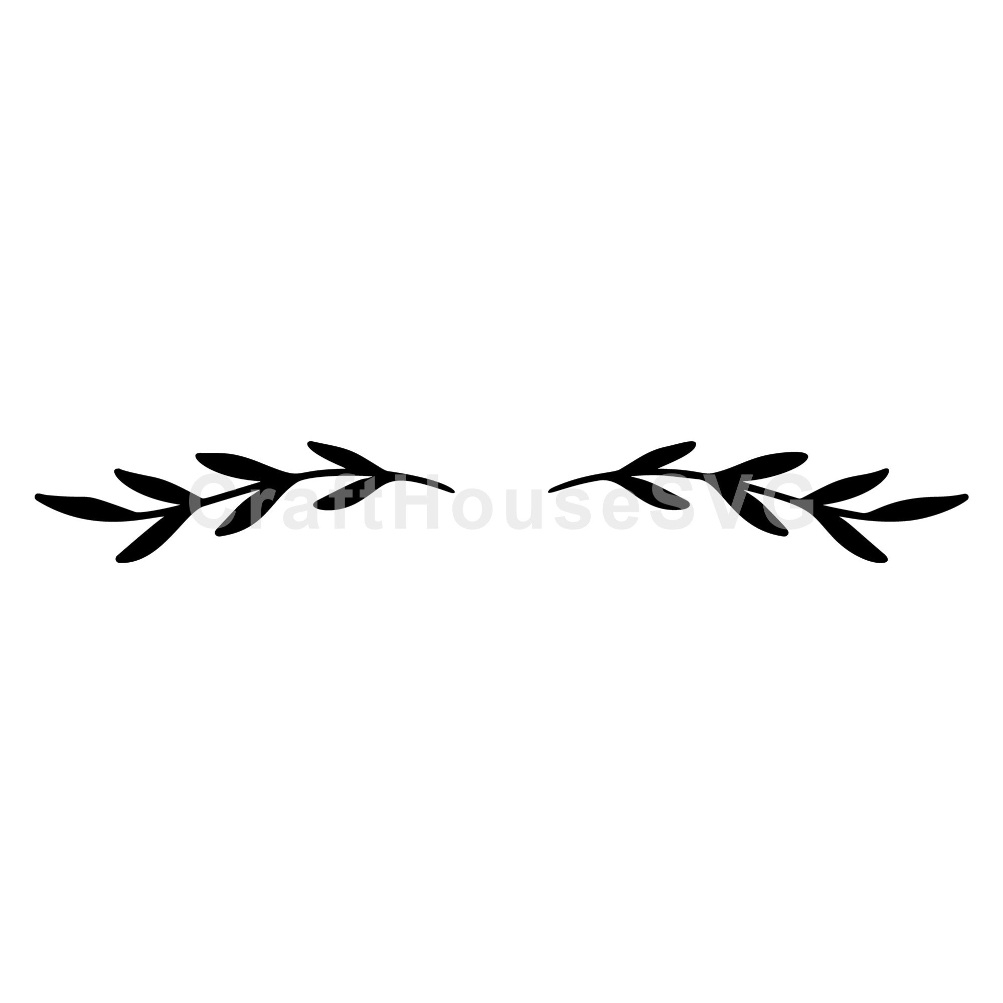 Minimal Leaf Divider SVG