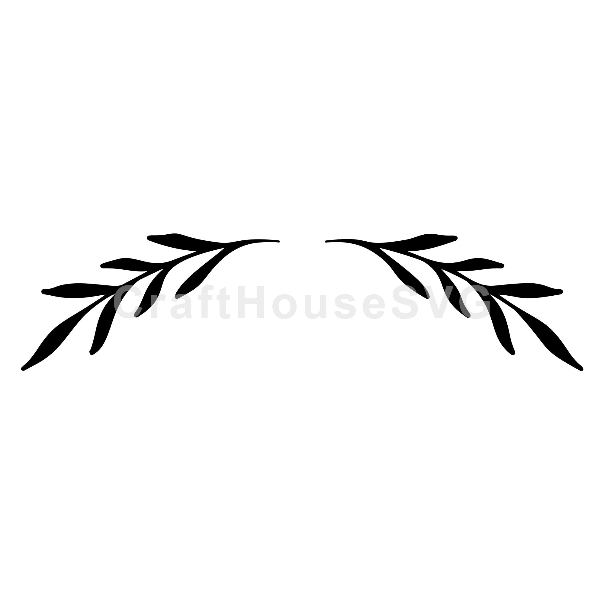 Delicate Top Branch Divider SVG